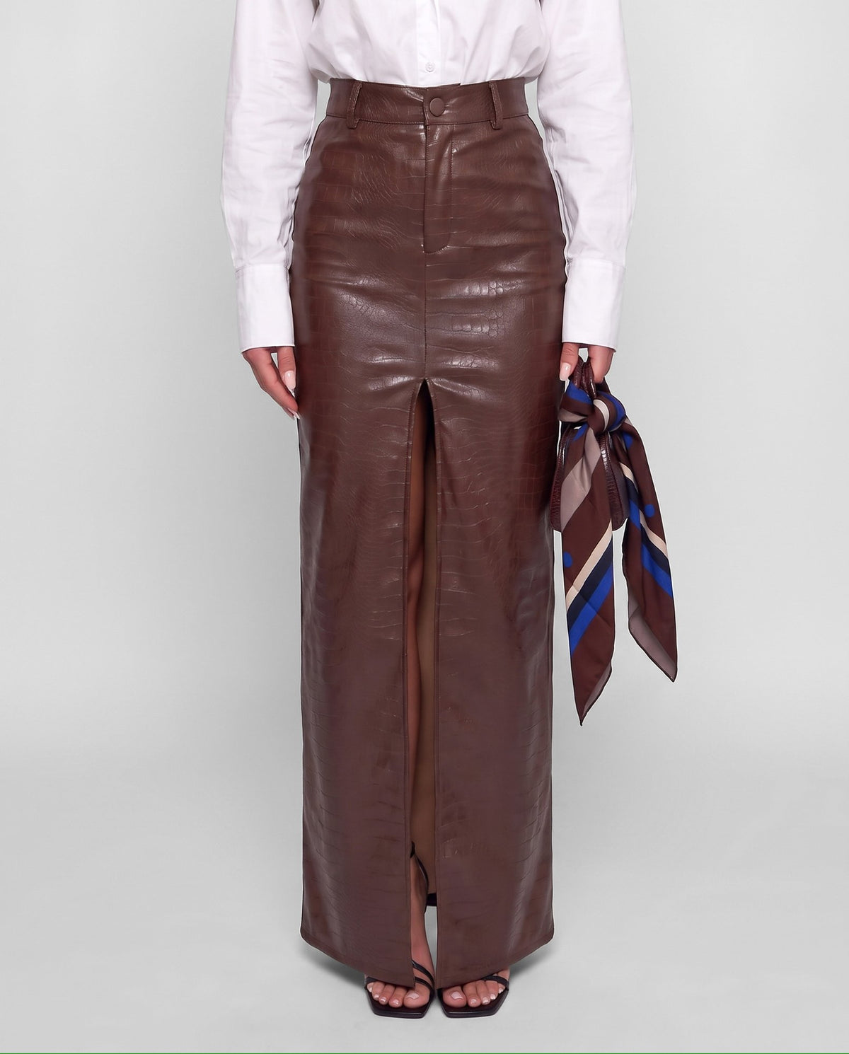 Gonna Python Leather-Brown