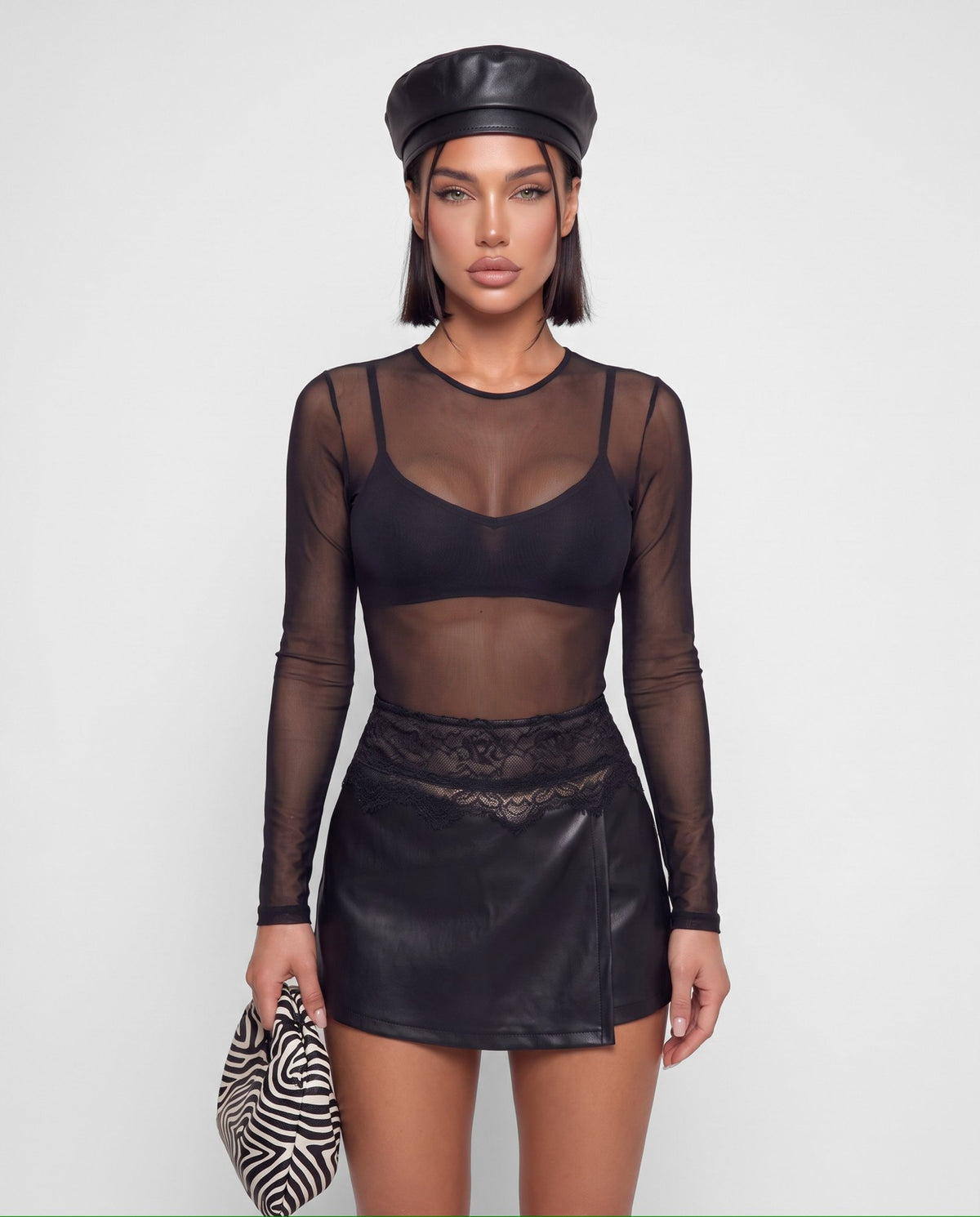 Maglia Sheer Mesh-Black