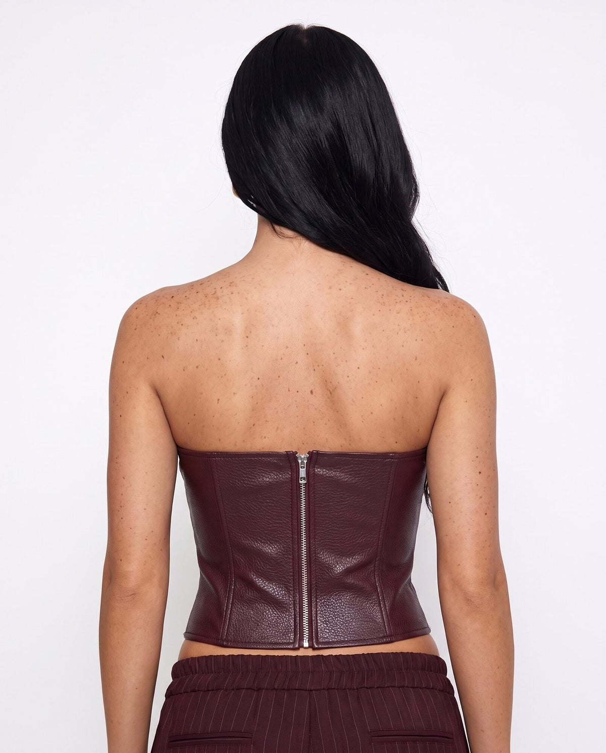 Corsetto Leather Curve-Cherry Red