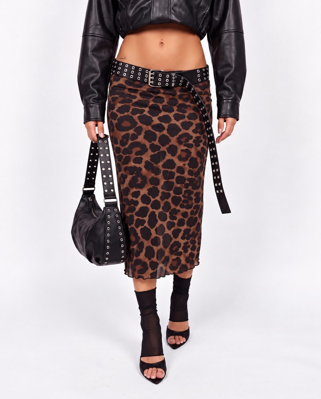 Gonna Sheer Midi-Leopard