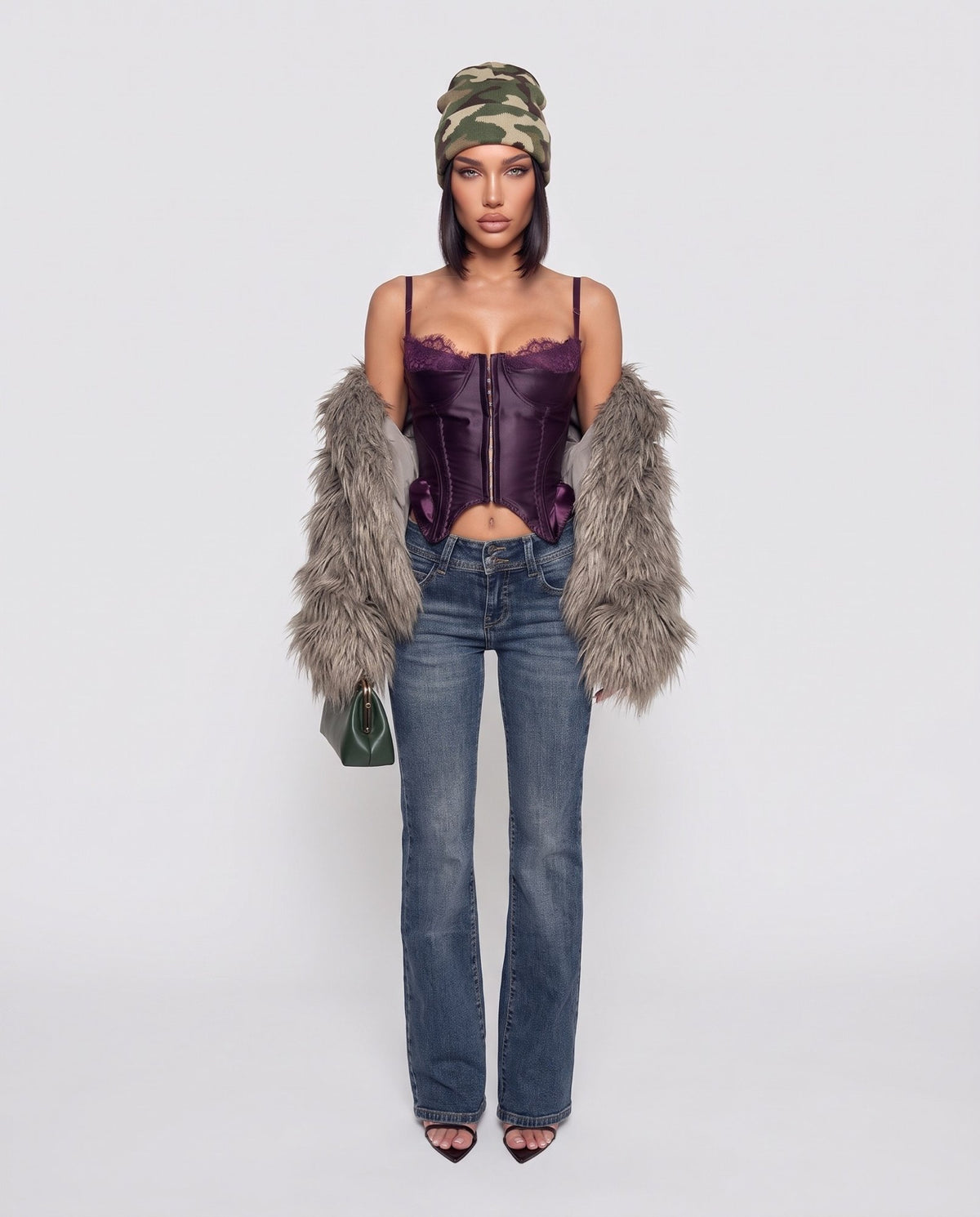 Total Look Lace Edge Purple