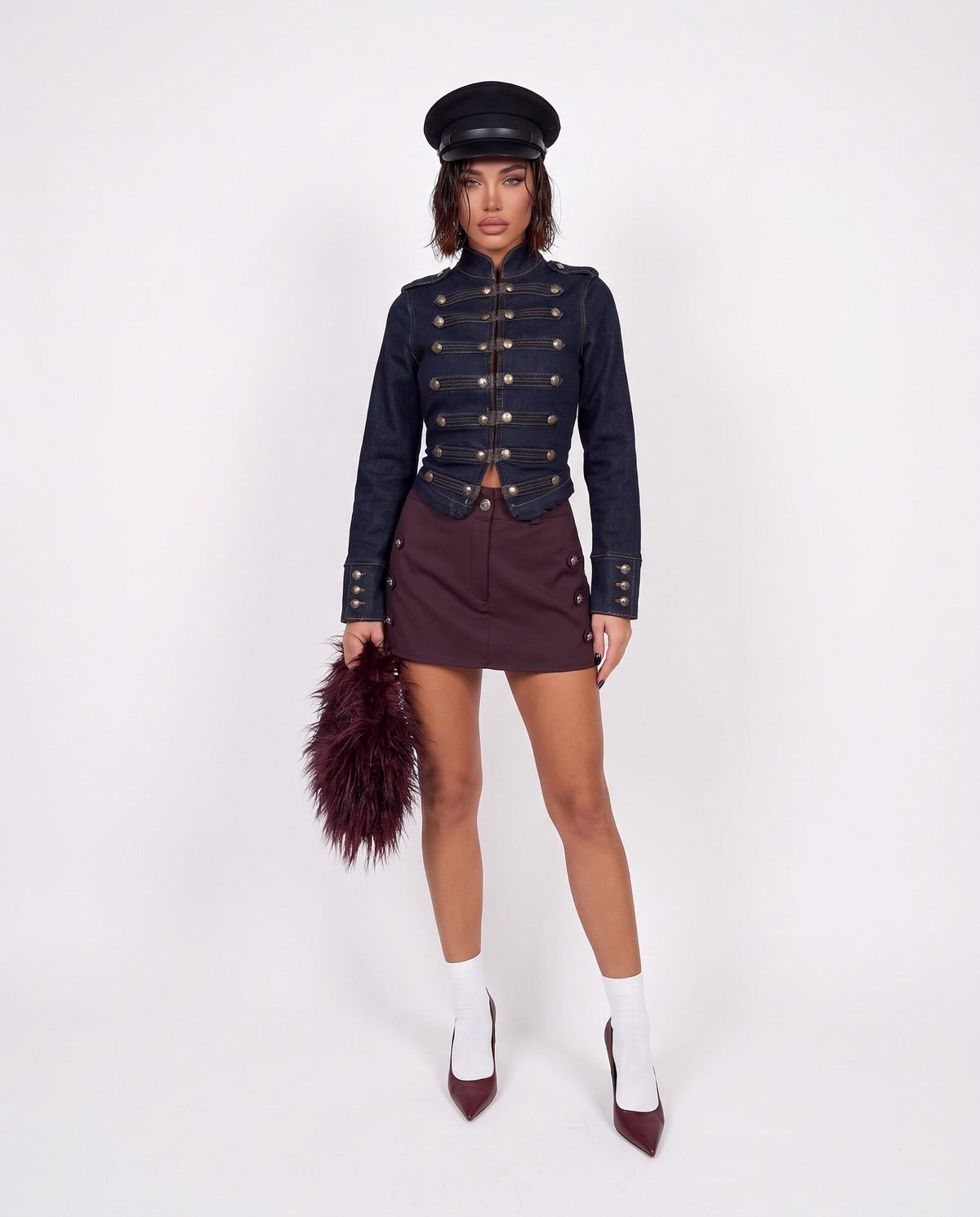 Total Look Denim Botton Cherry