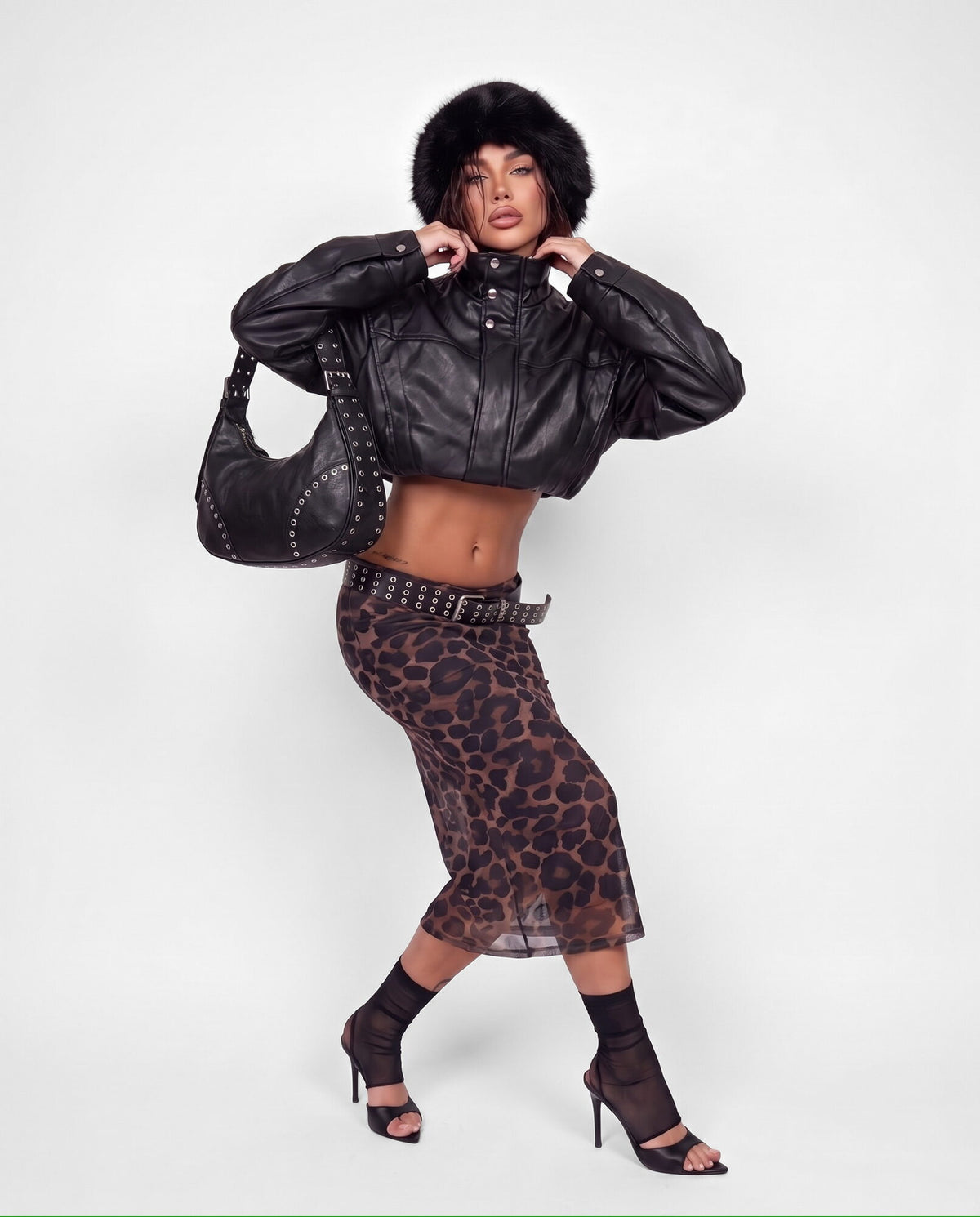 Gonna Sheer Midi-Leopard