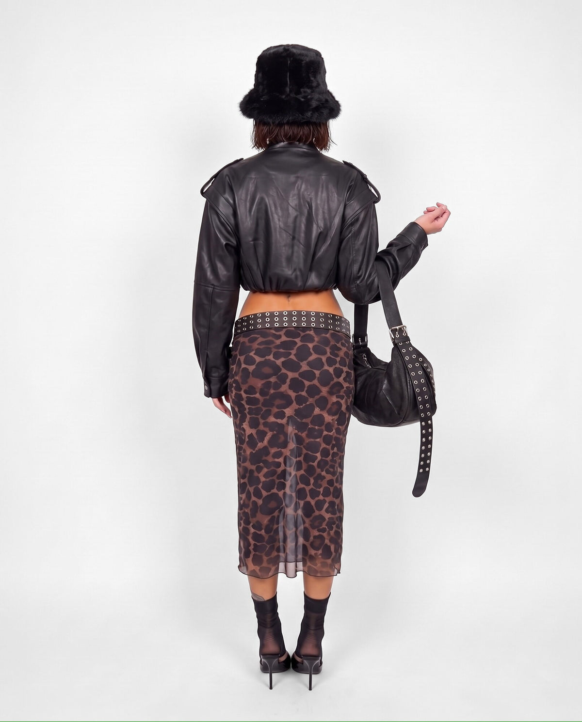 Total Look Leather Crush Leopard