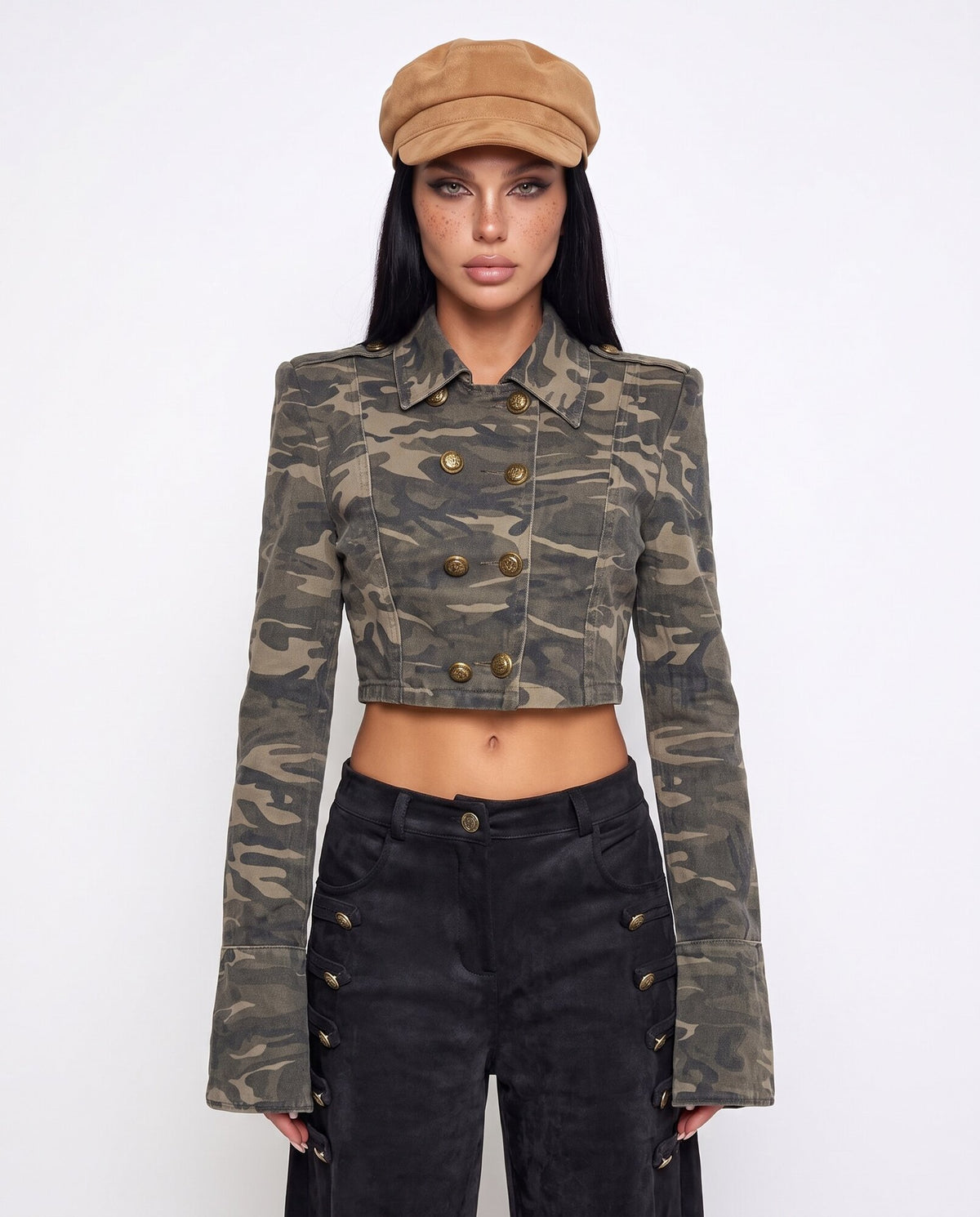 Chaqueta denim Crown-Military