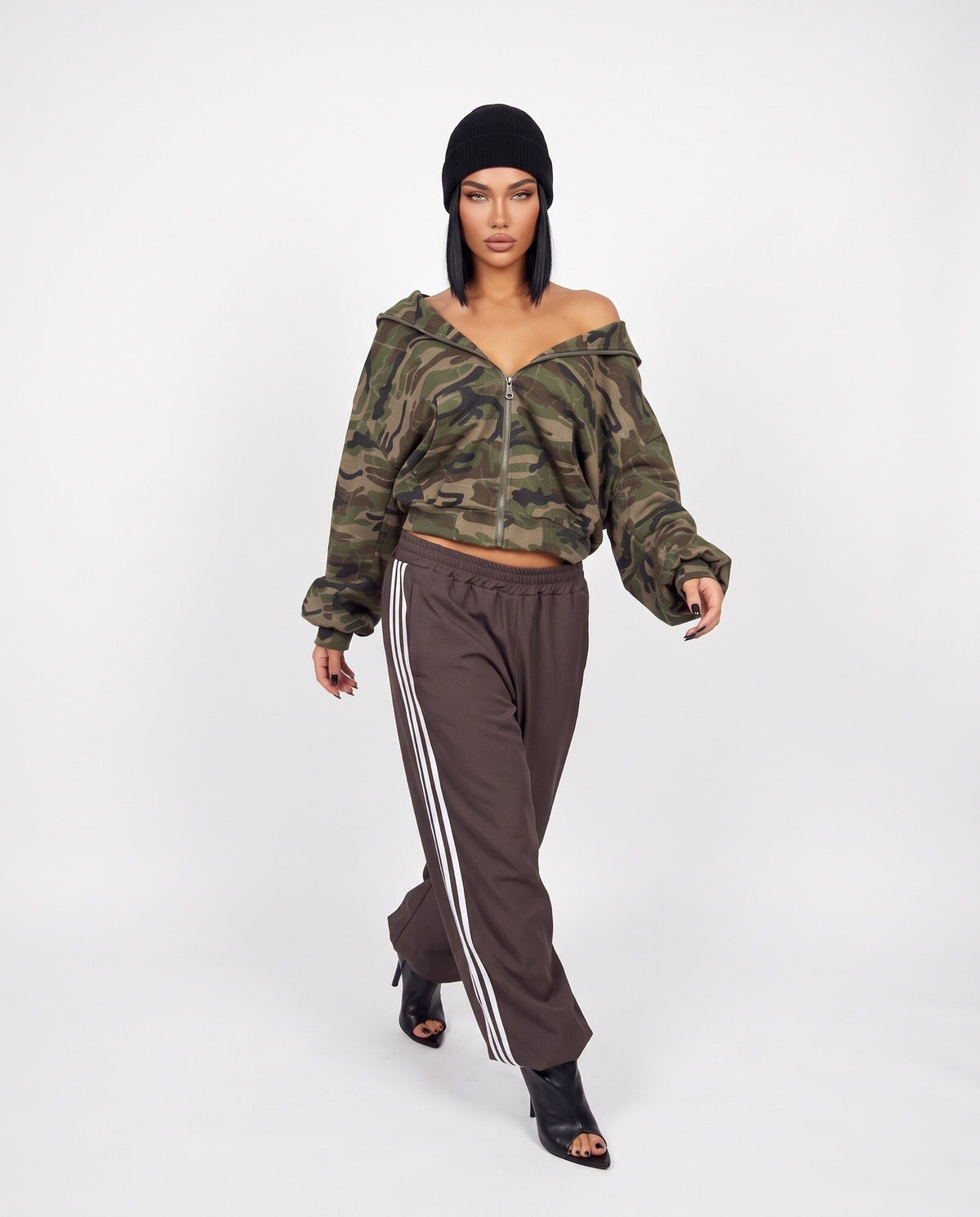 Total Look Side Stripe-Brown