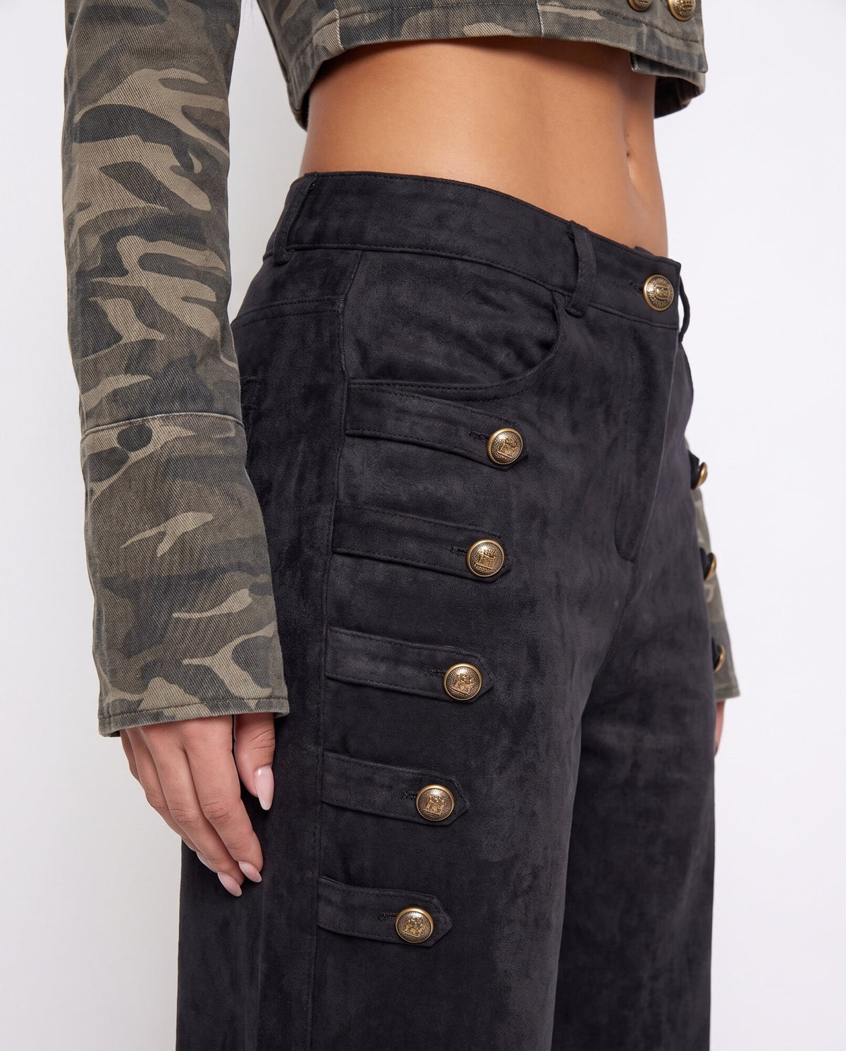 Pantalone Suede Buttons