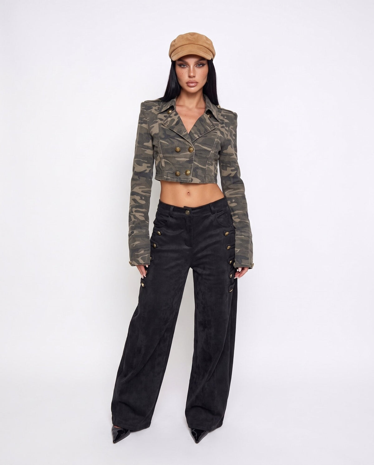 Pantalone Suede Buttons