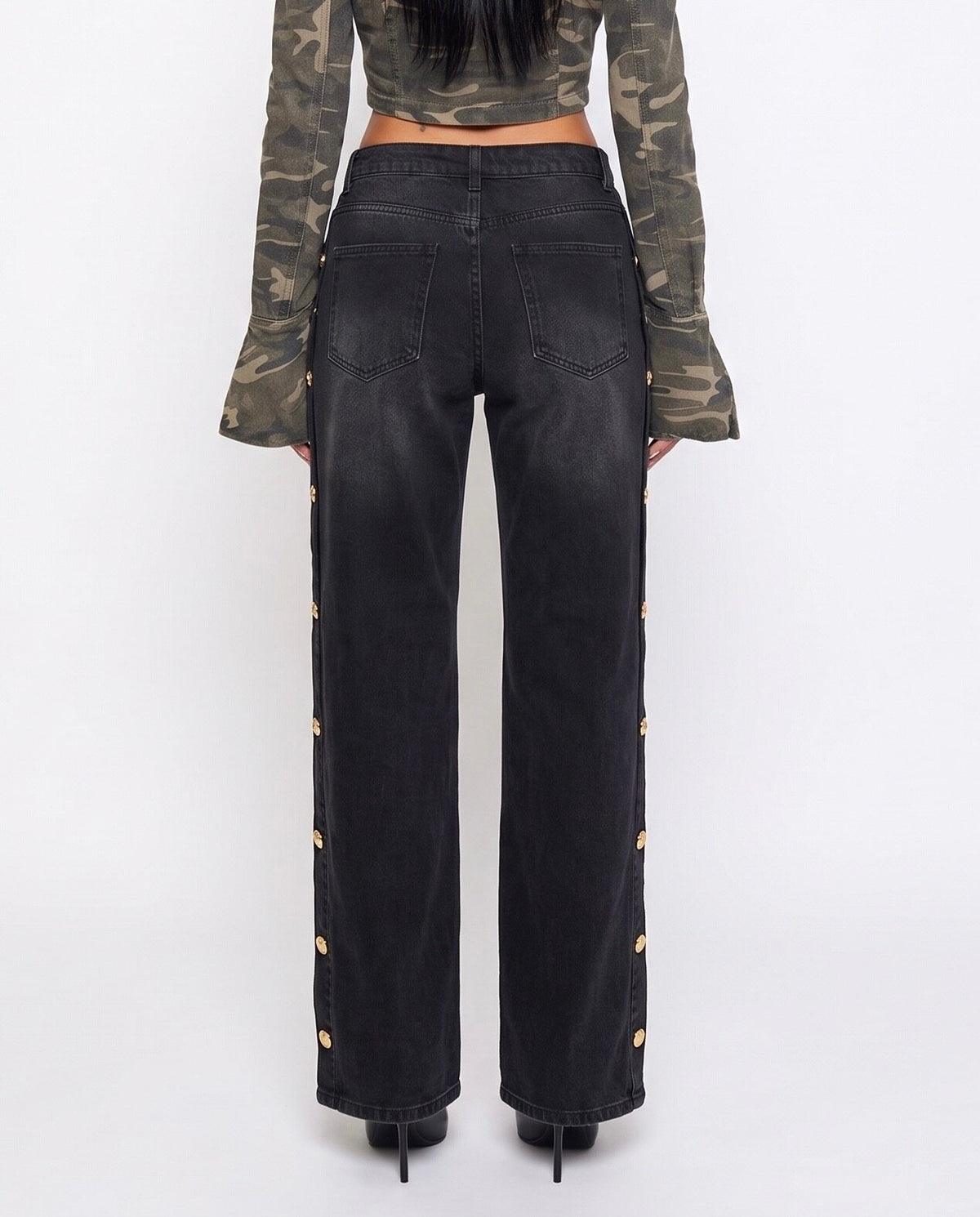 Pantalone Suede Buttons