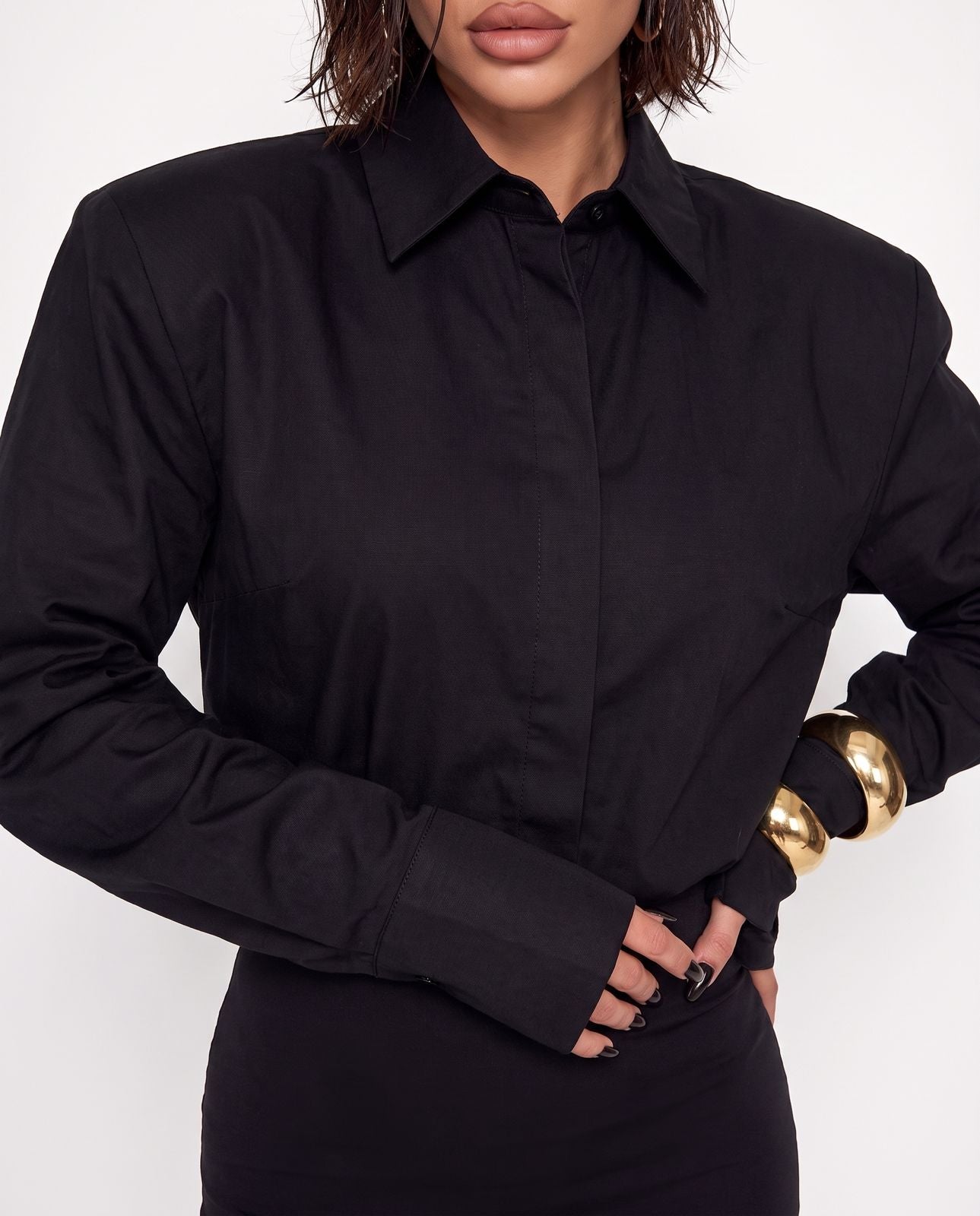 Camicia Mega Shoulder - Black