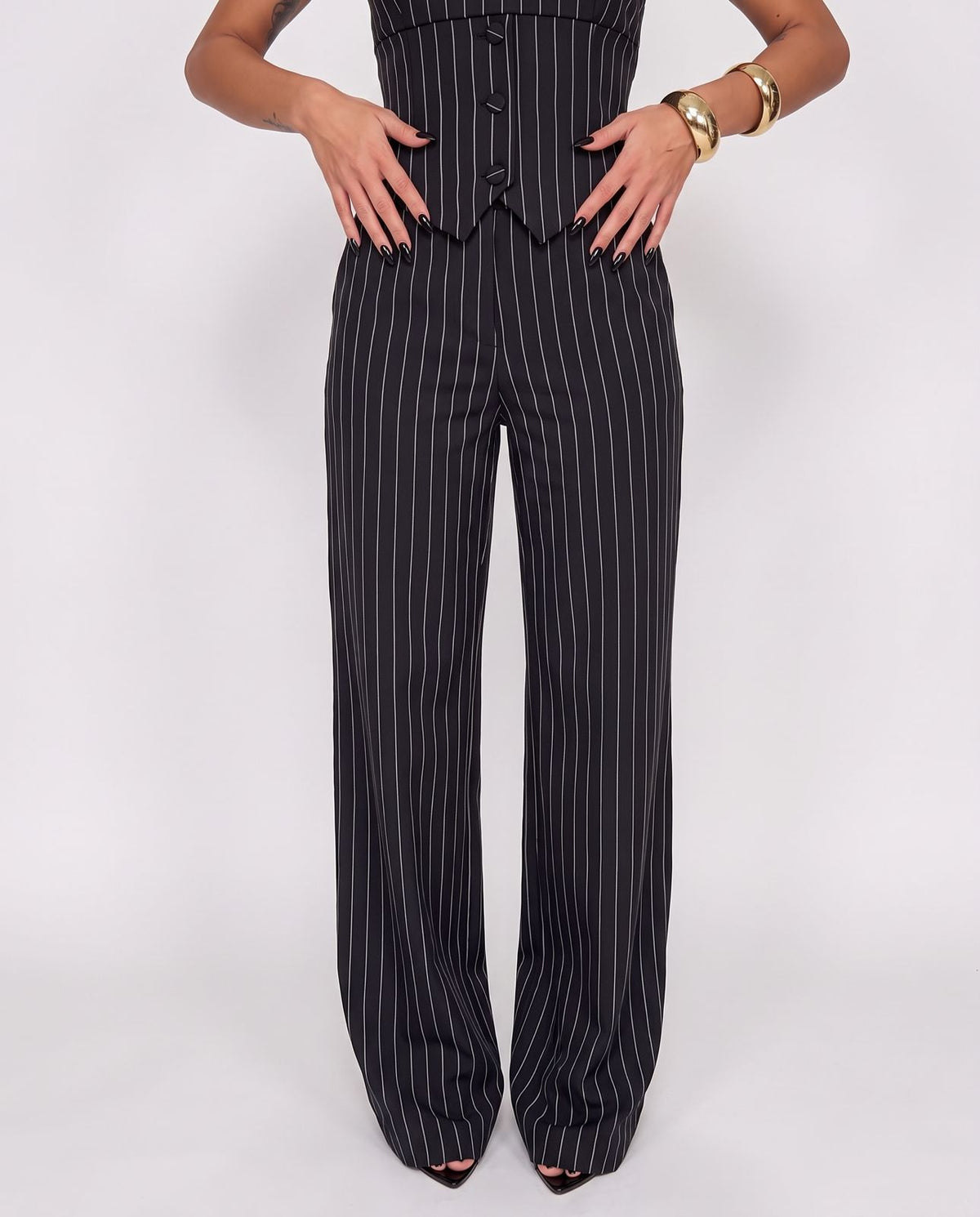 Conjunto de dos piezas a rayas