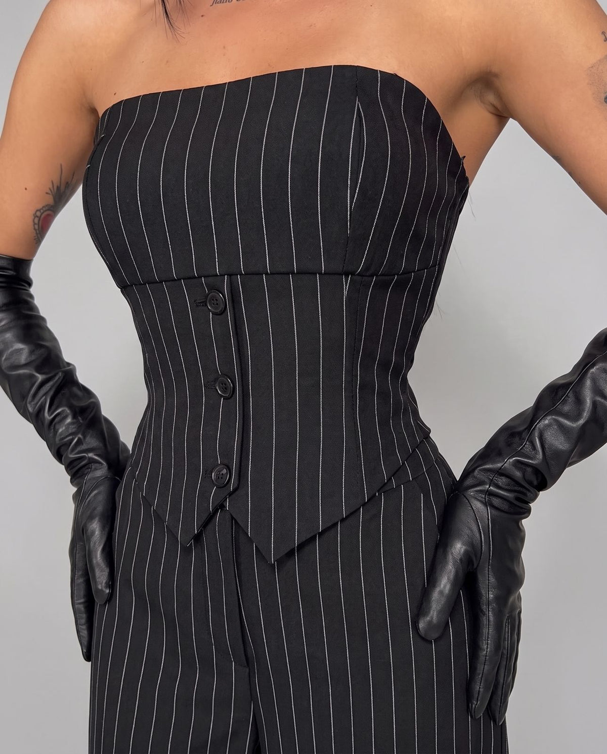 Conjunto de dos piezas a rayas
