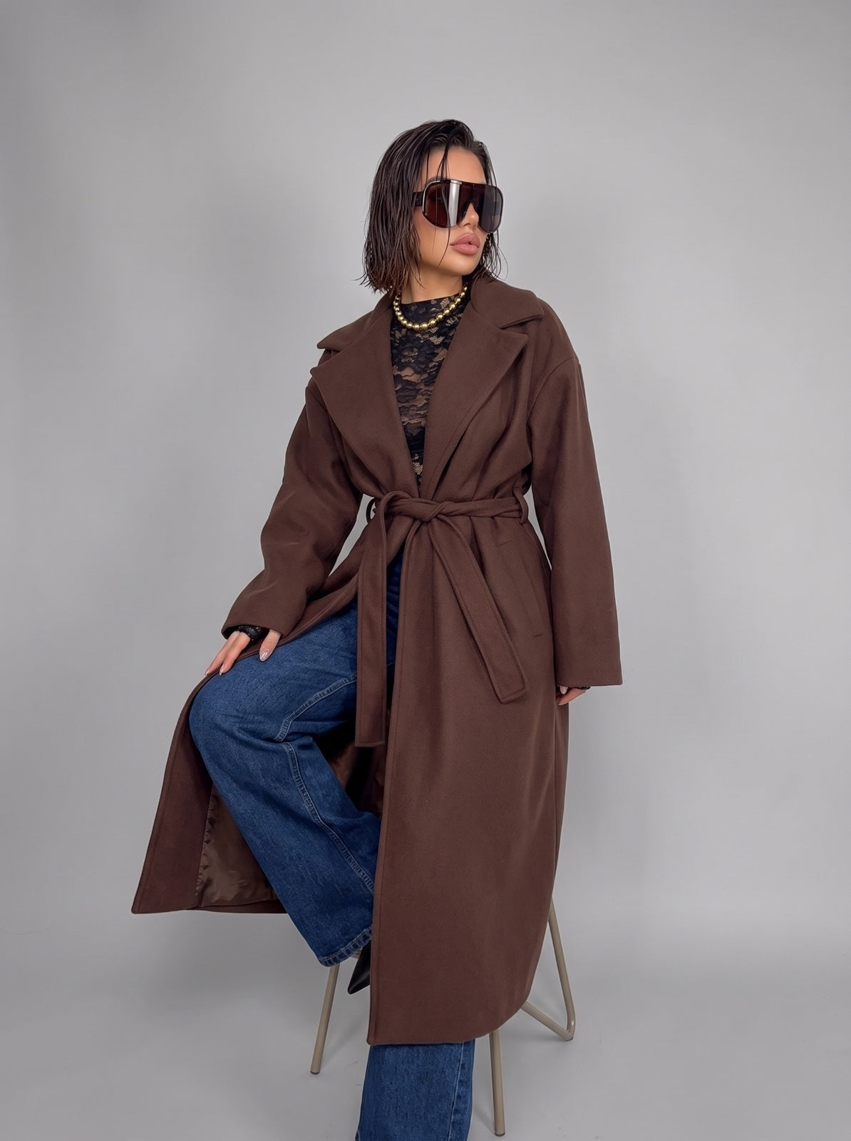 Cappotto Wrap - Brown