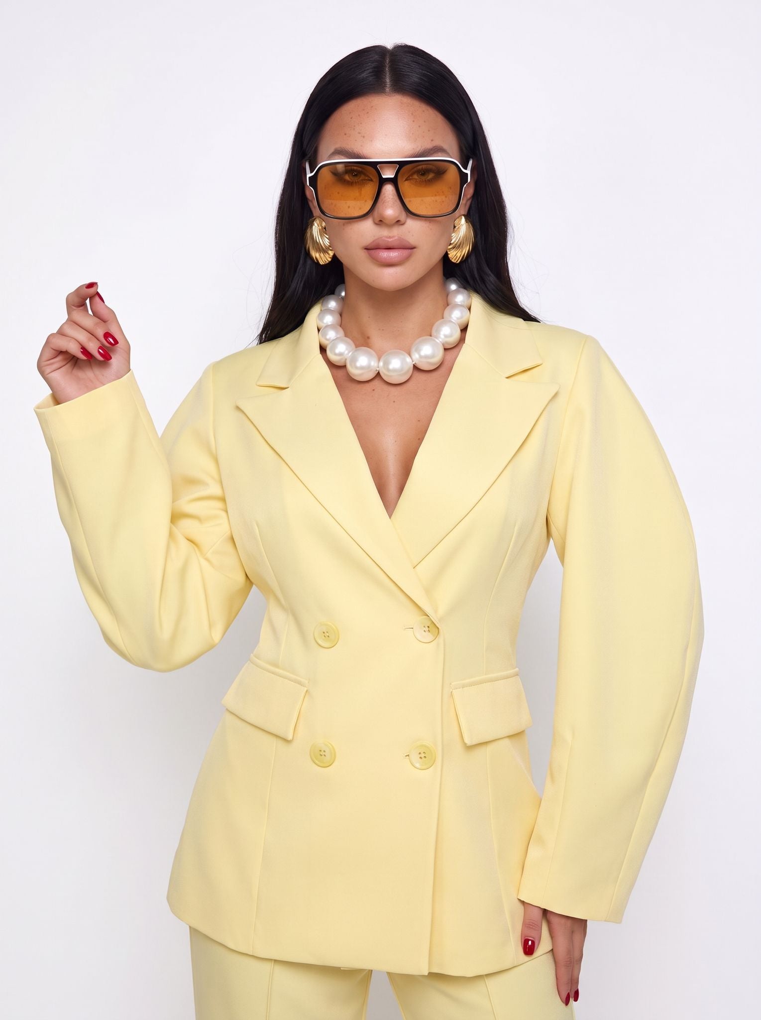 Completo Double Breasted-Yellow