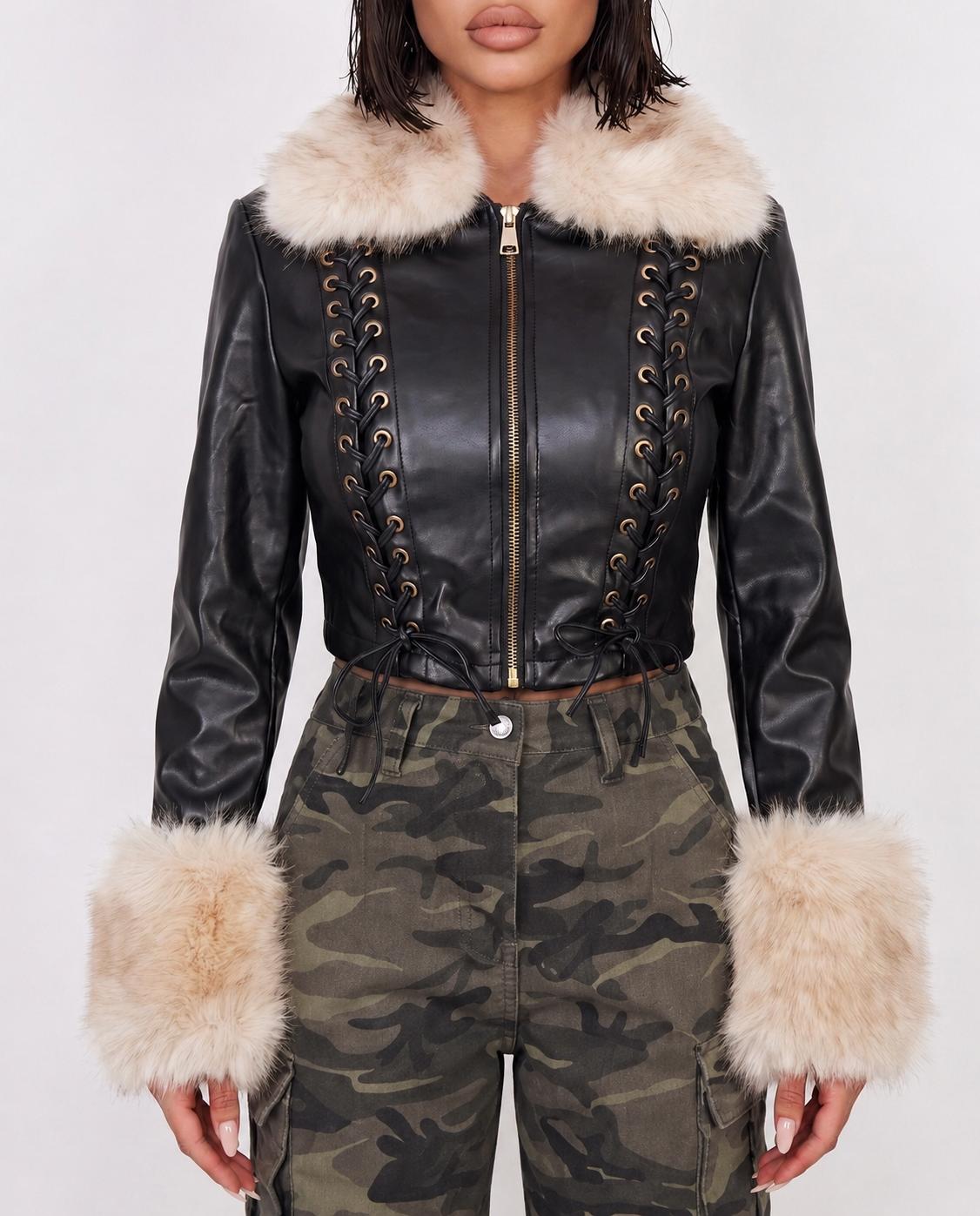 Bomber Leather Rebel-Black