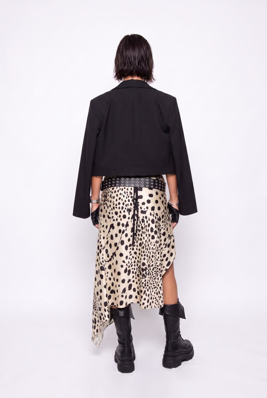 Chaqueta Clean Crop-Negro