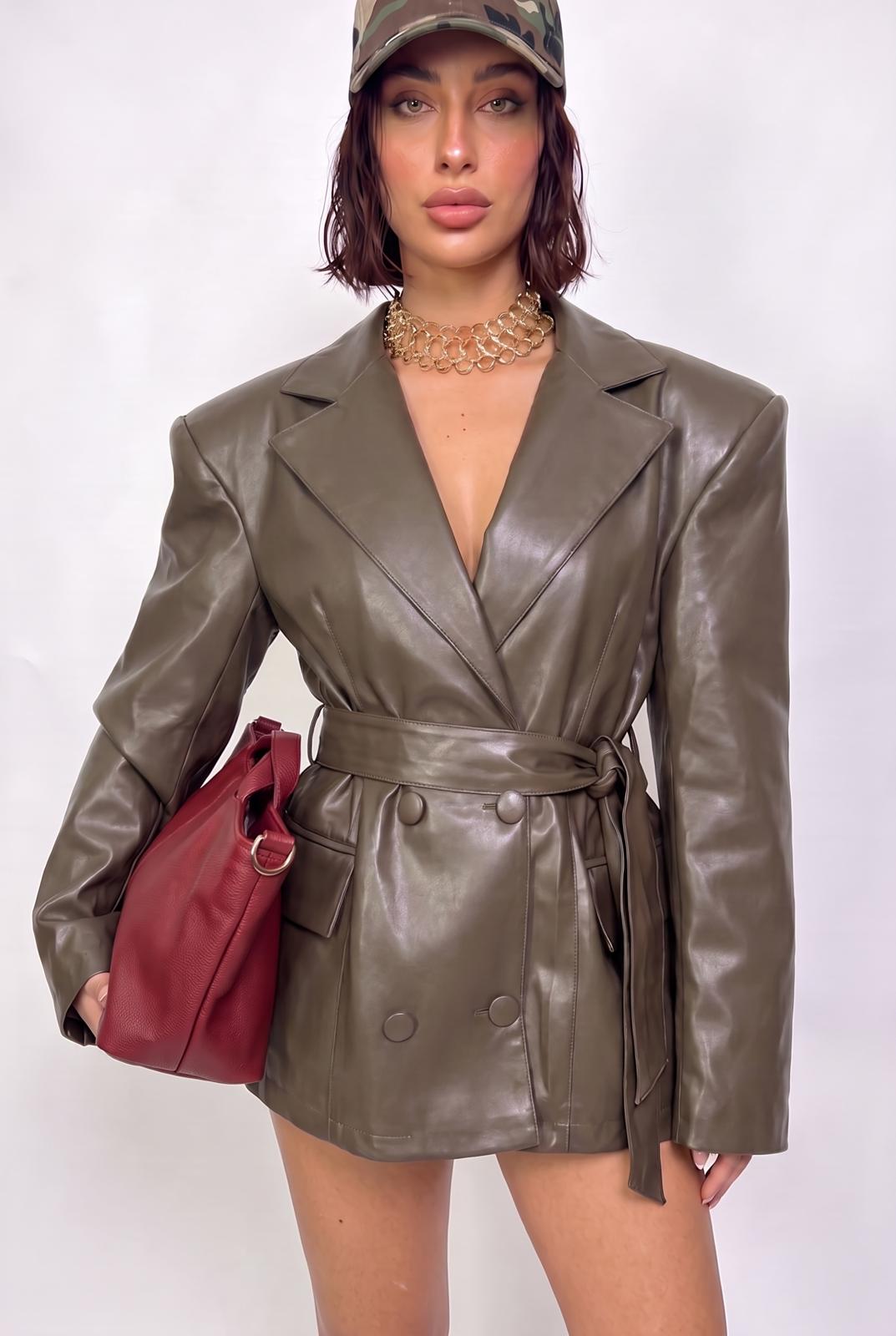Giacca Leather Doll-Green