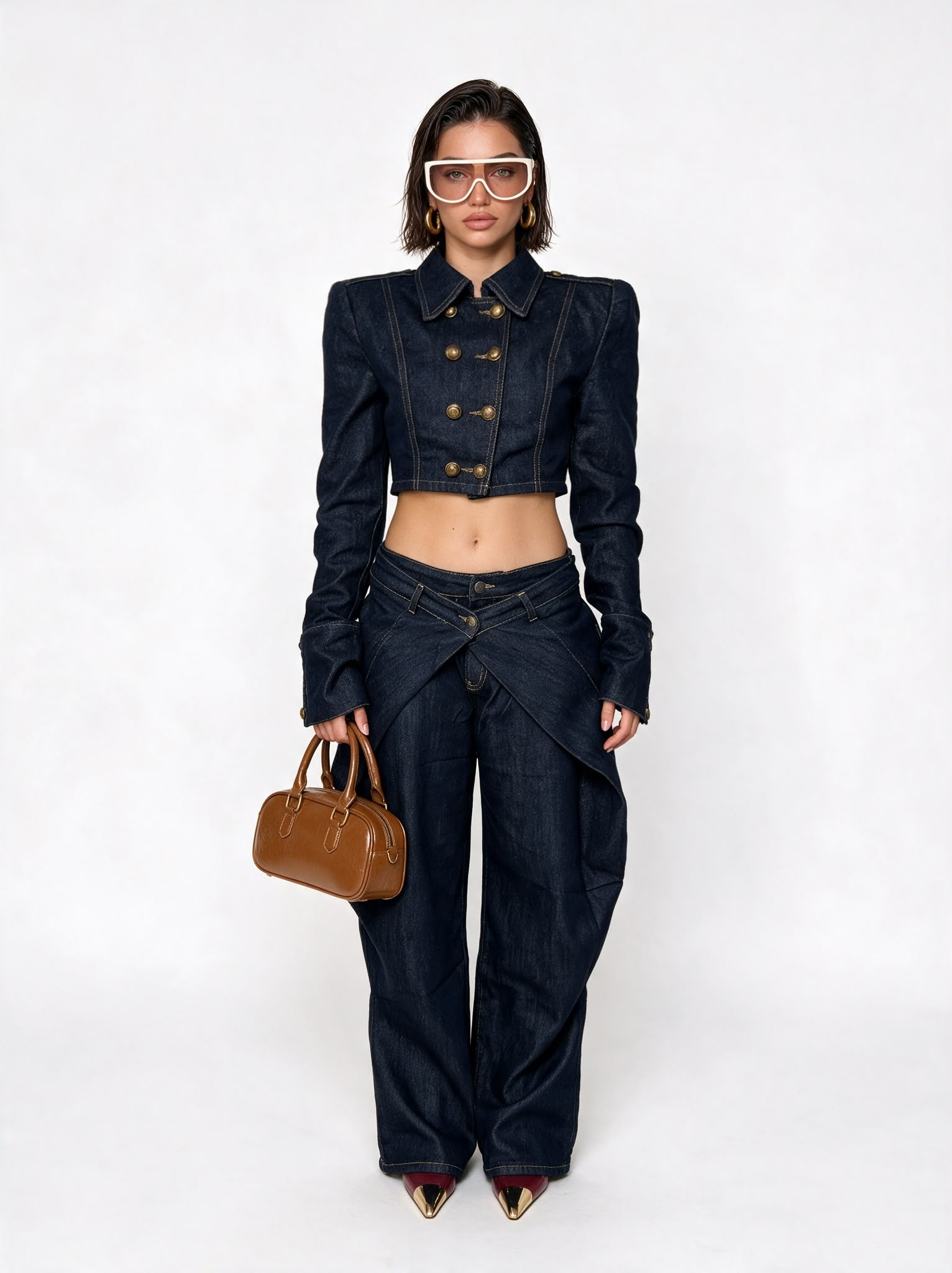 Giacca Denim Crown-Blue