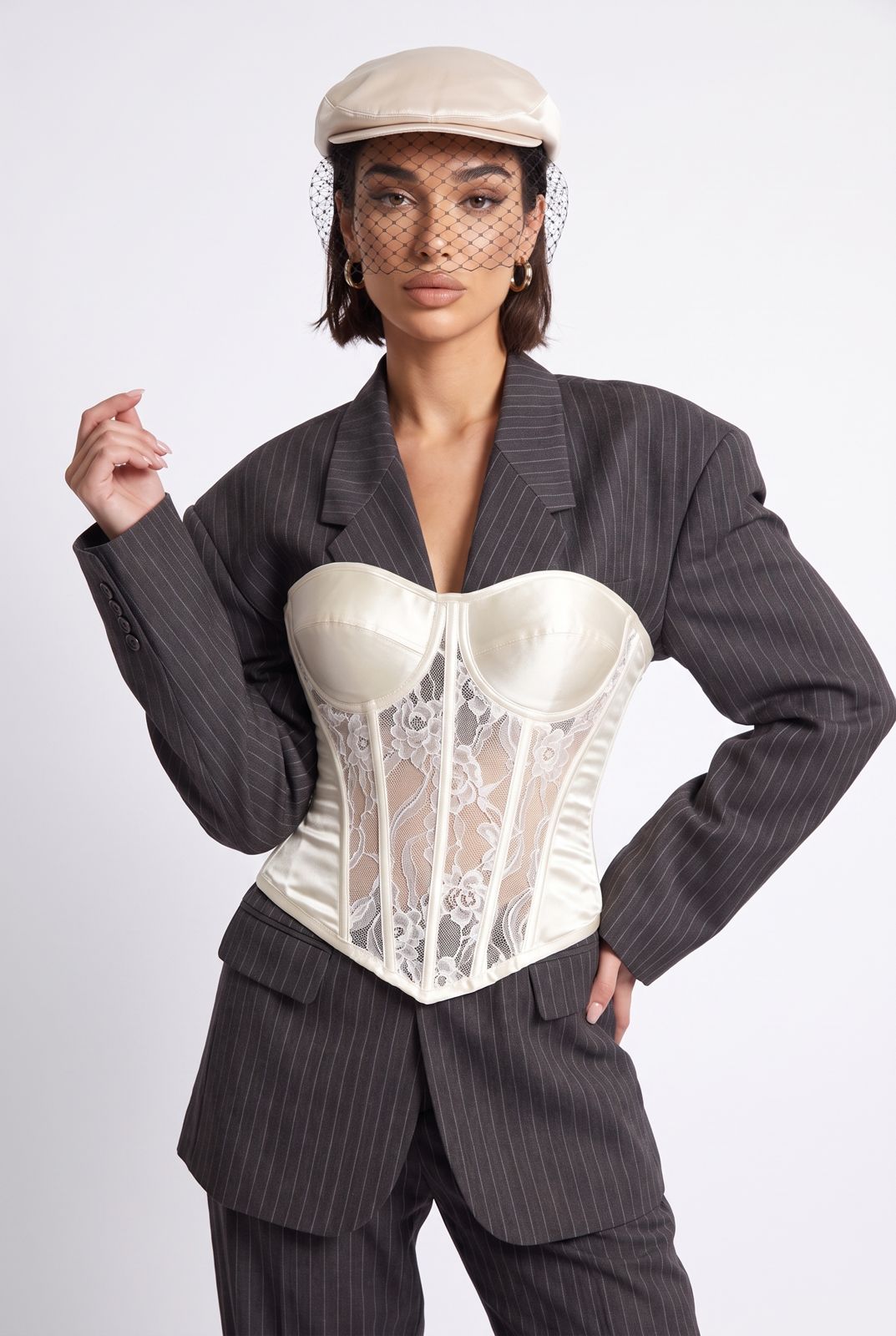 Corset Satin -White