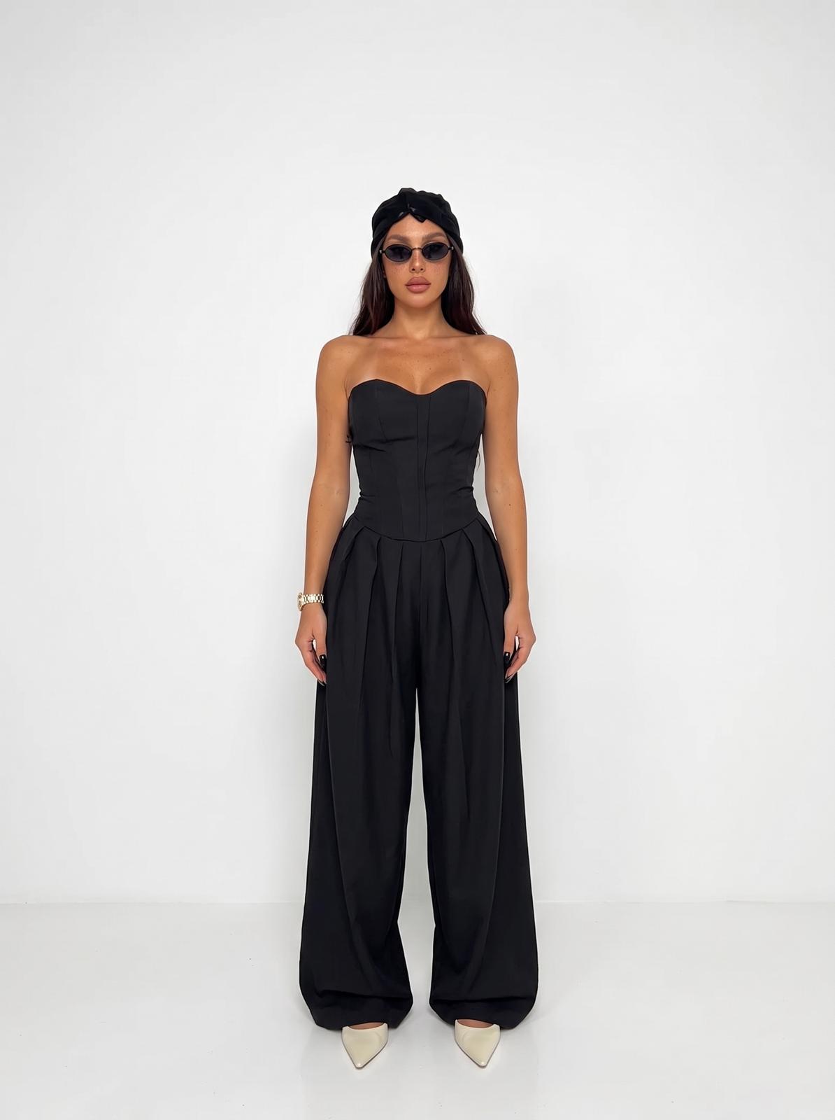 Strapless Jumpsuit-Black