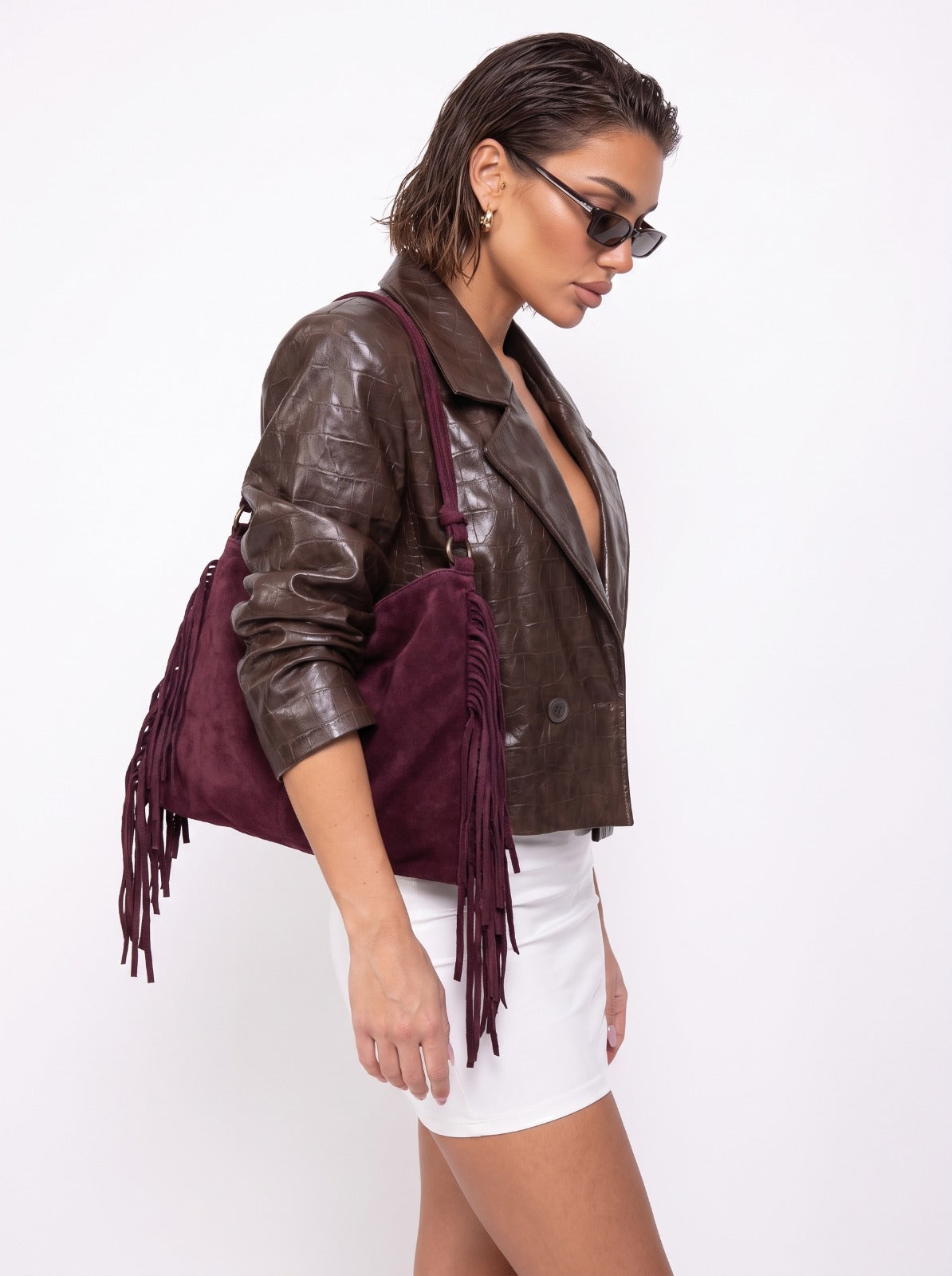 Bolso Fringe Icon-Rojo Cereza
