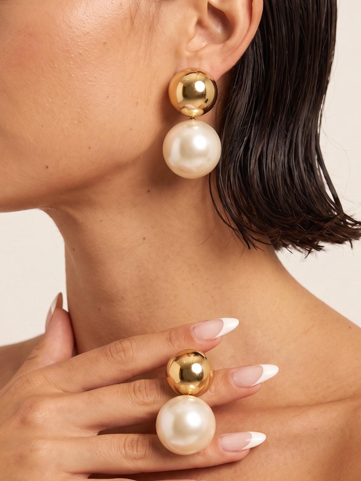 Big Pearl Earrings