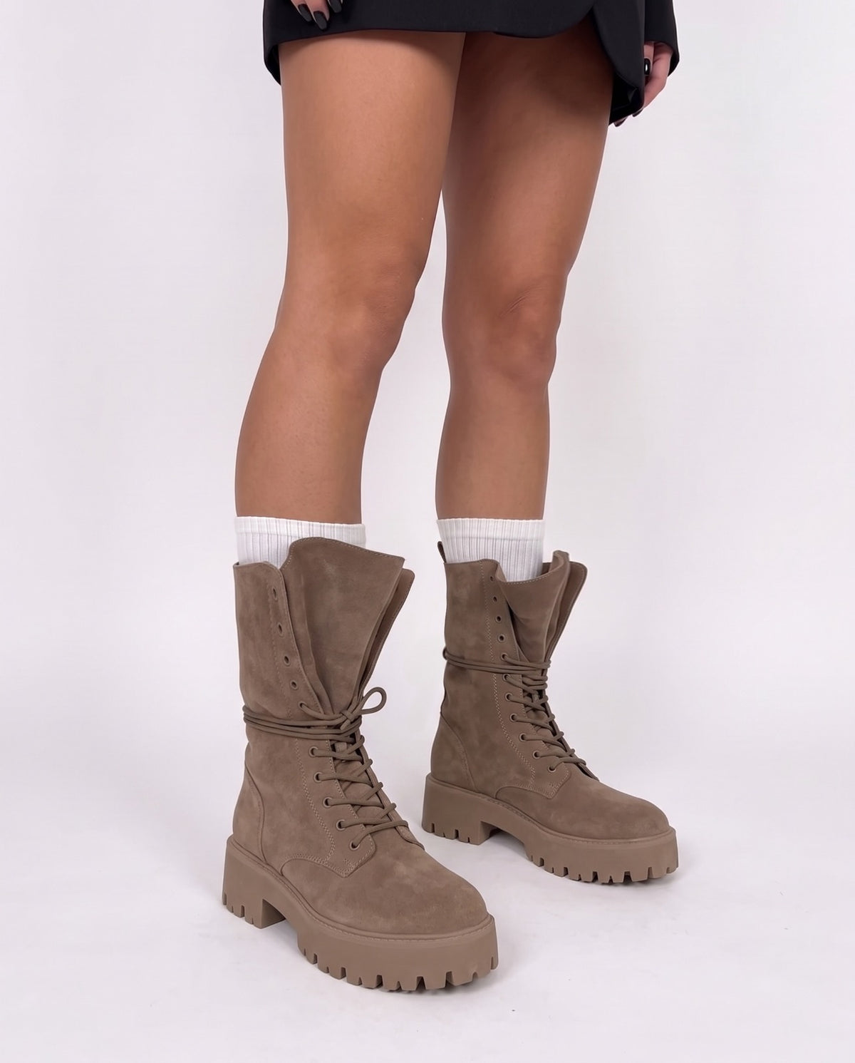 Anfibio Dusty Vera Pelle-Khaki