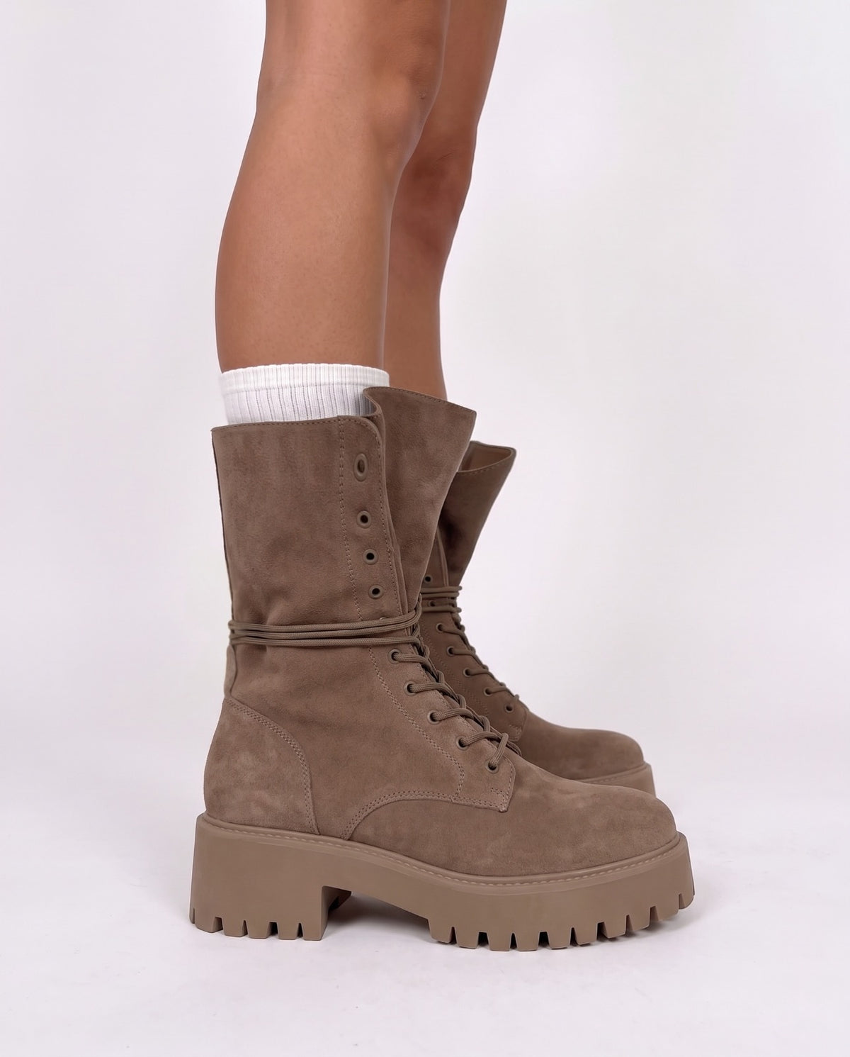 Anfibio Dusty Vera Pelle-Khaki