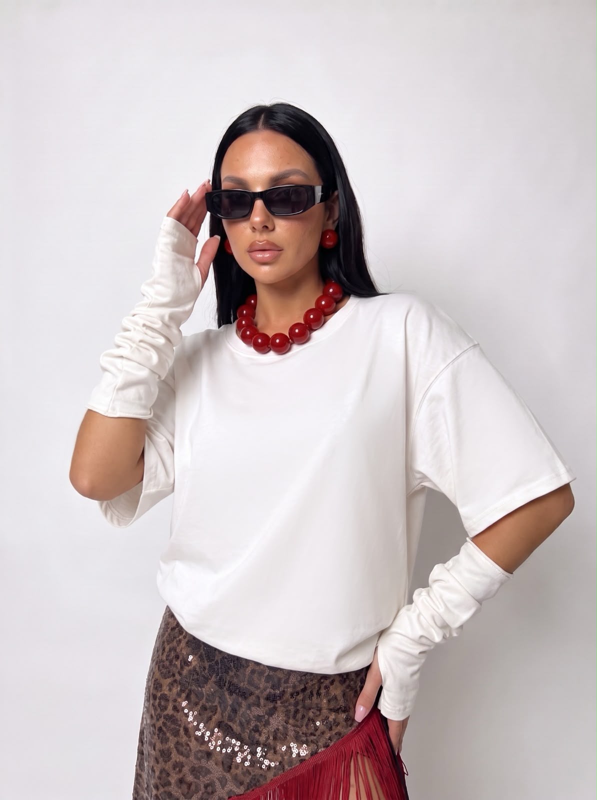 Camiseta Shoulder On - Blanco