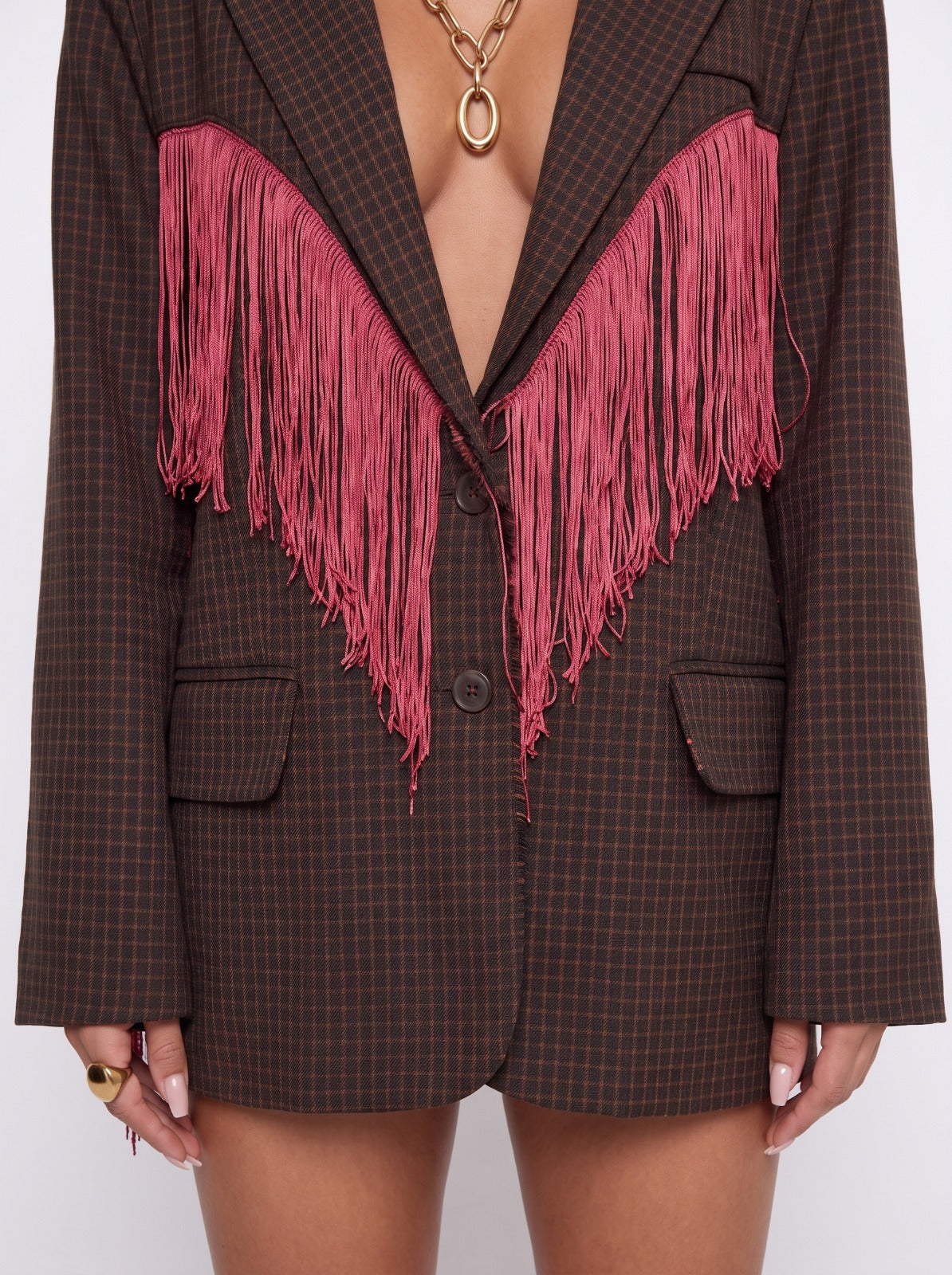Blazer Red Fringe