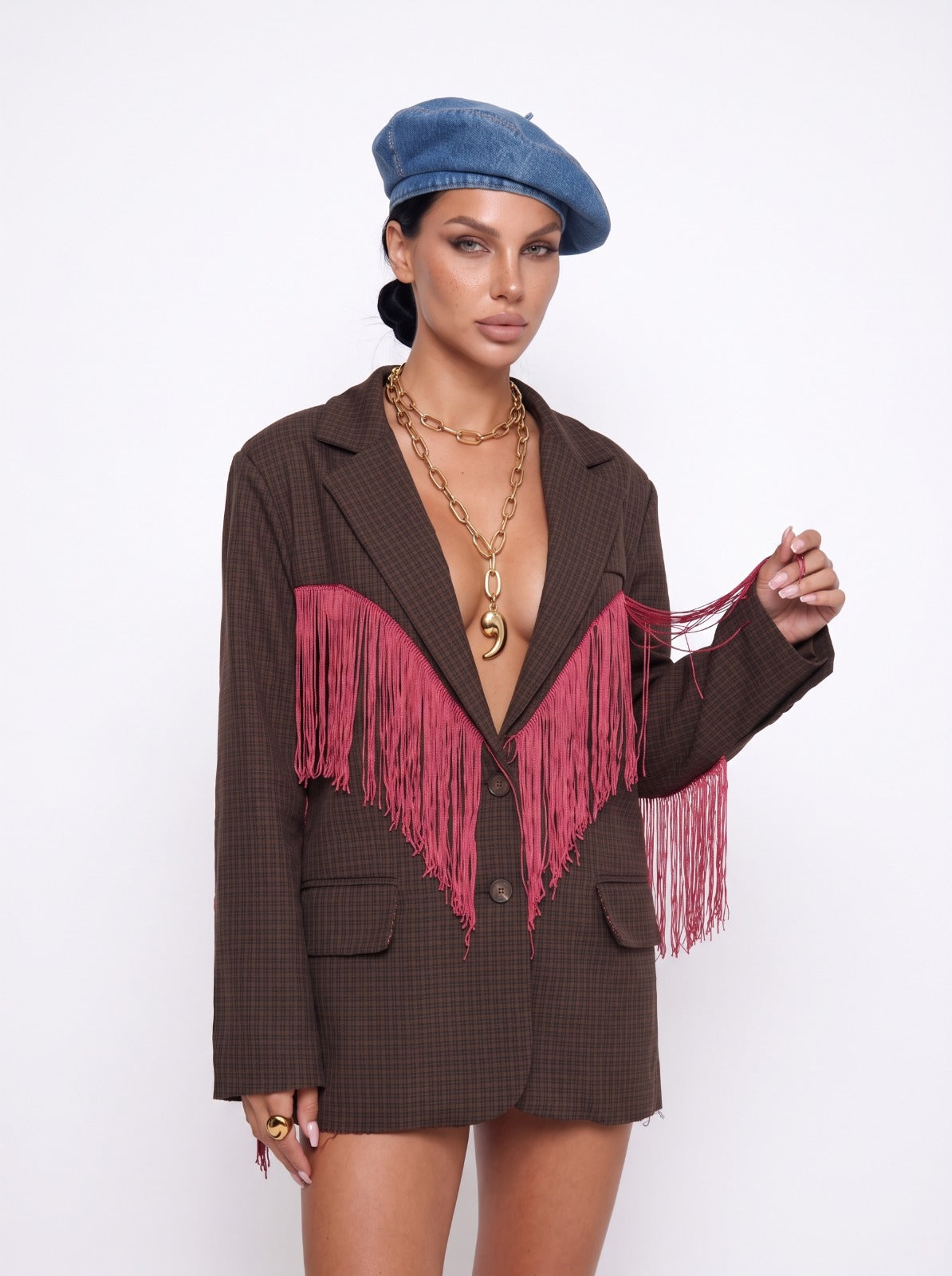 Blazer Red Fringe