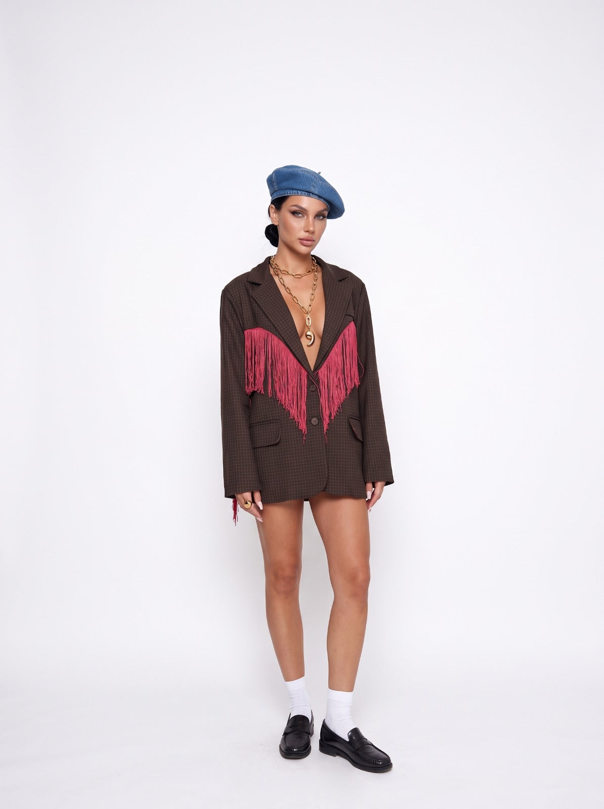 Blazer Red Fringe