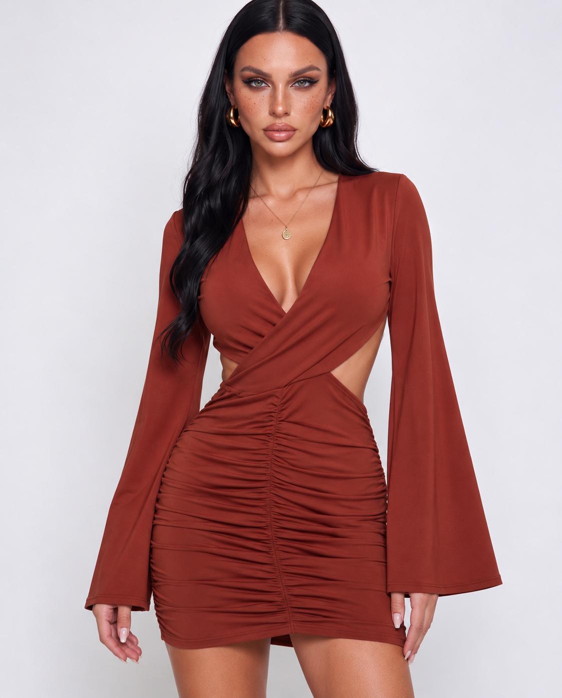 Abito Rust Draped