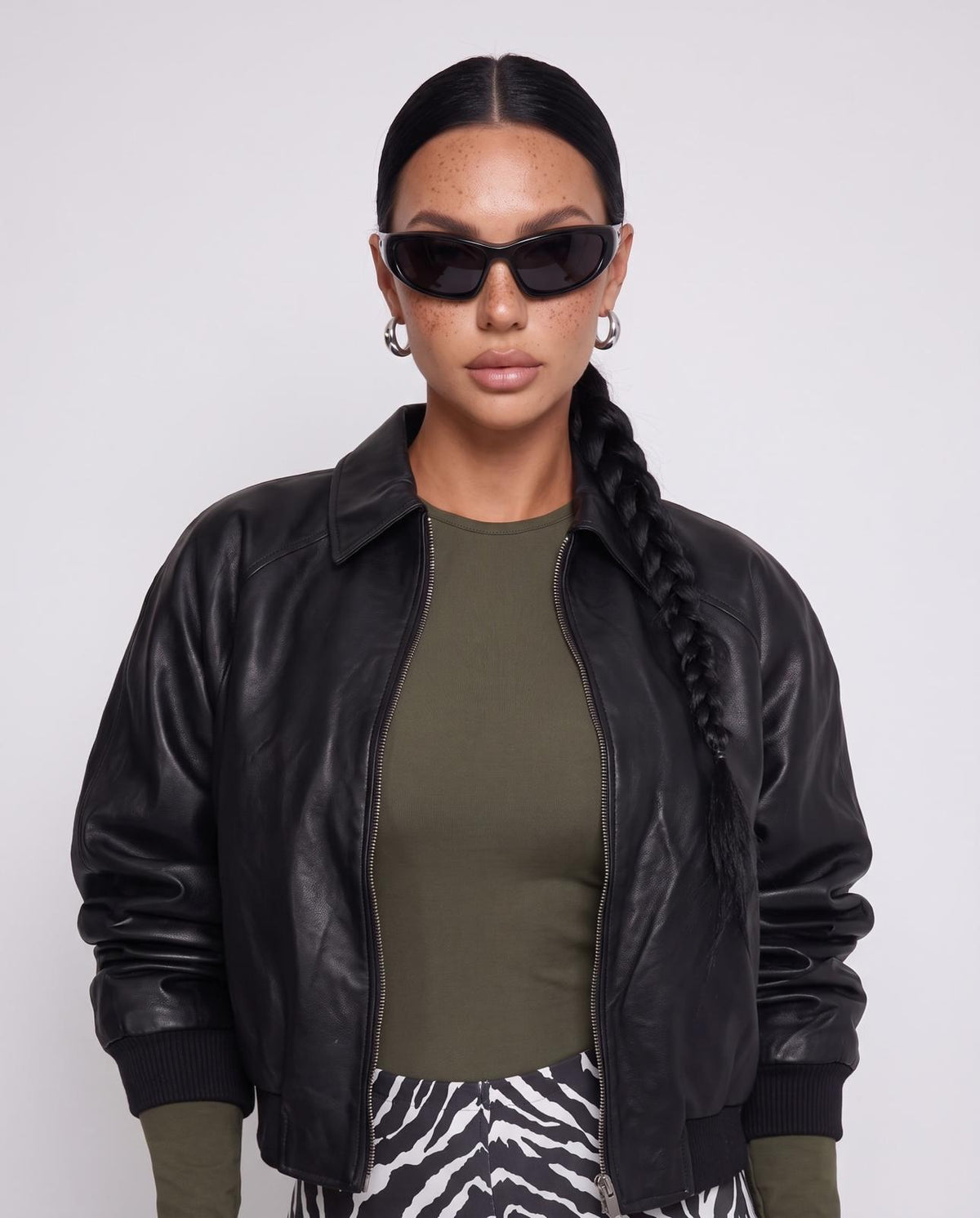 Bomber Leather Crazy