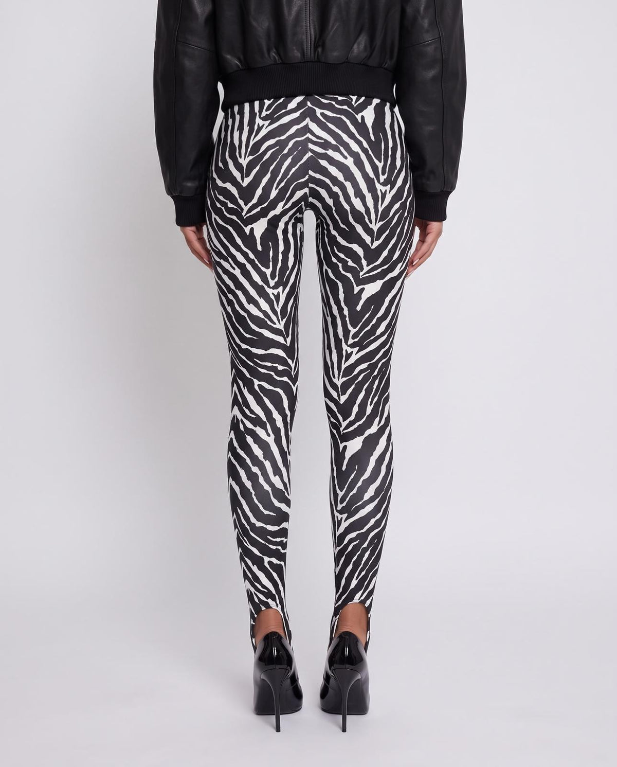 Leggings Foot Loop-Zebra