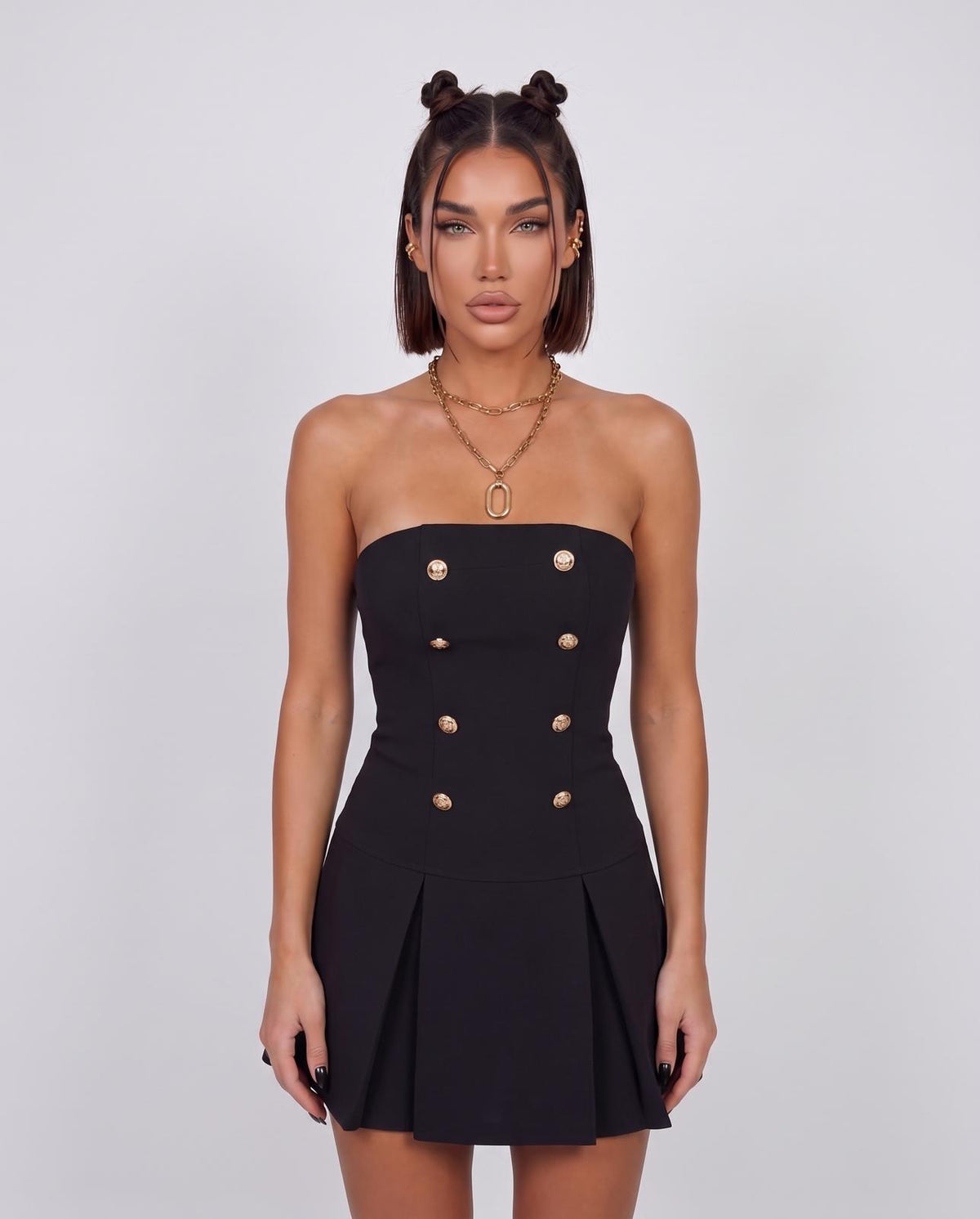 Abito Golden Ivy-Black