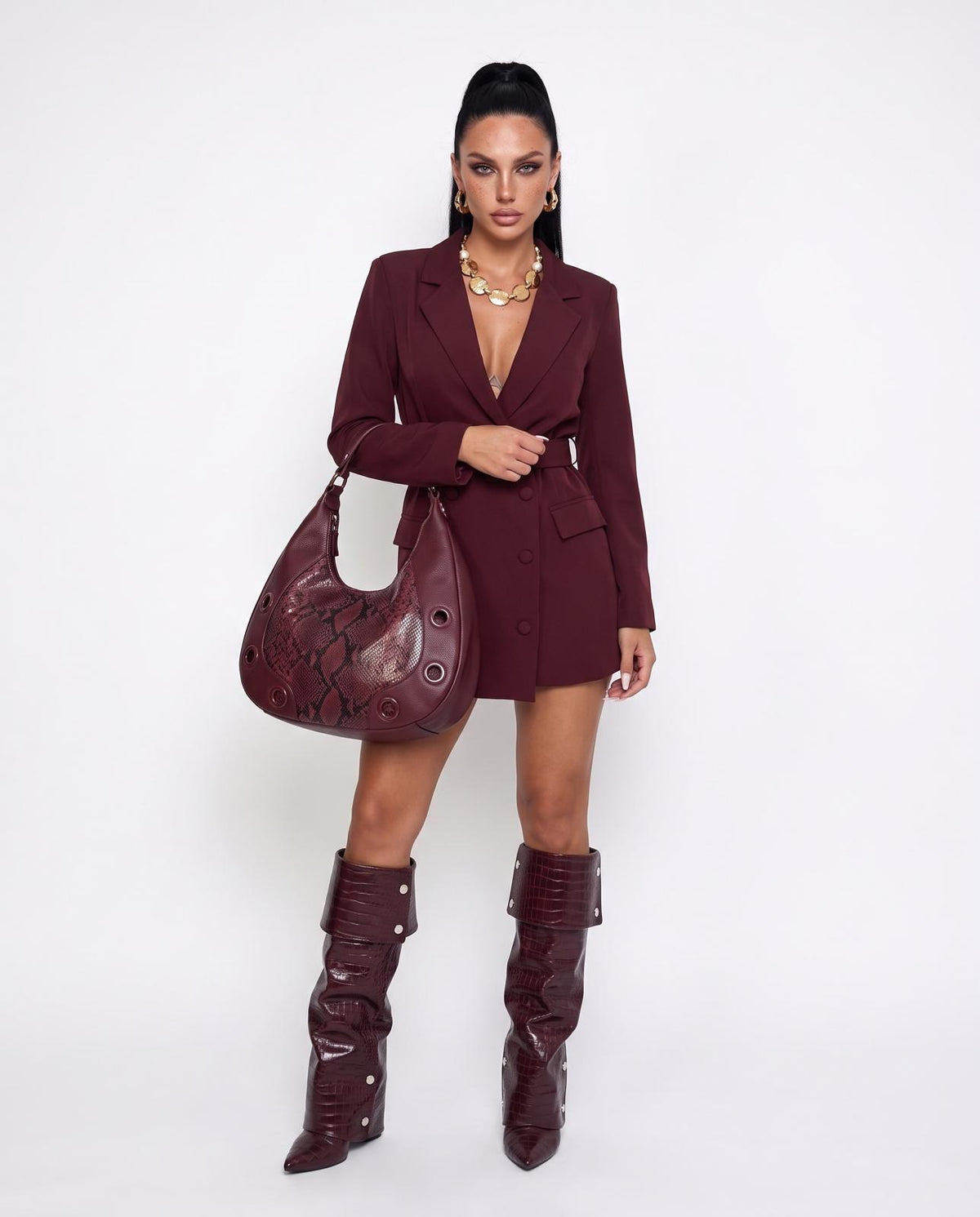 Abito City Femme-Cherry Red