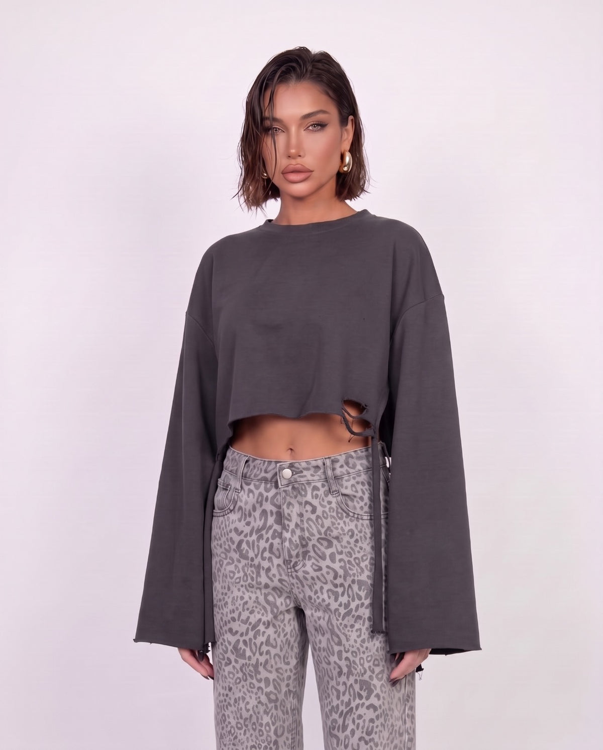 Felpa Broken Tex -Grey