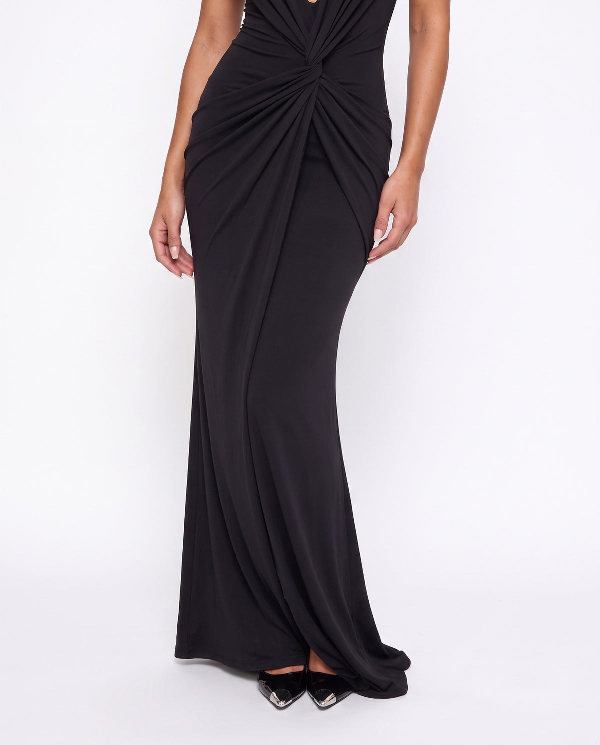 Dress V Long-Black