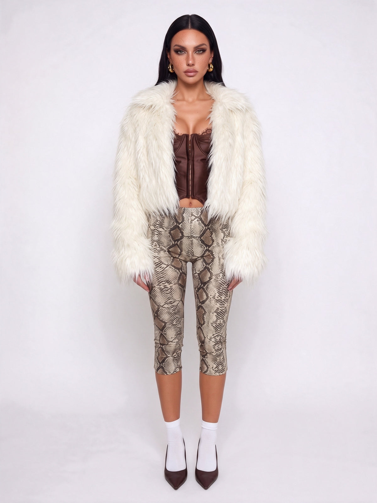 Total Look Lace Edge Brown
