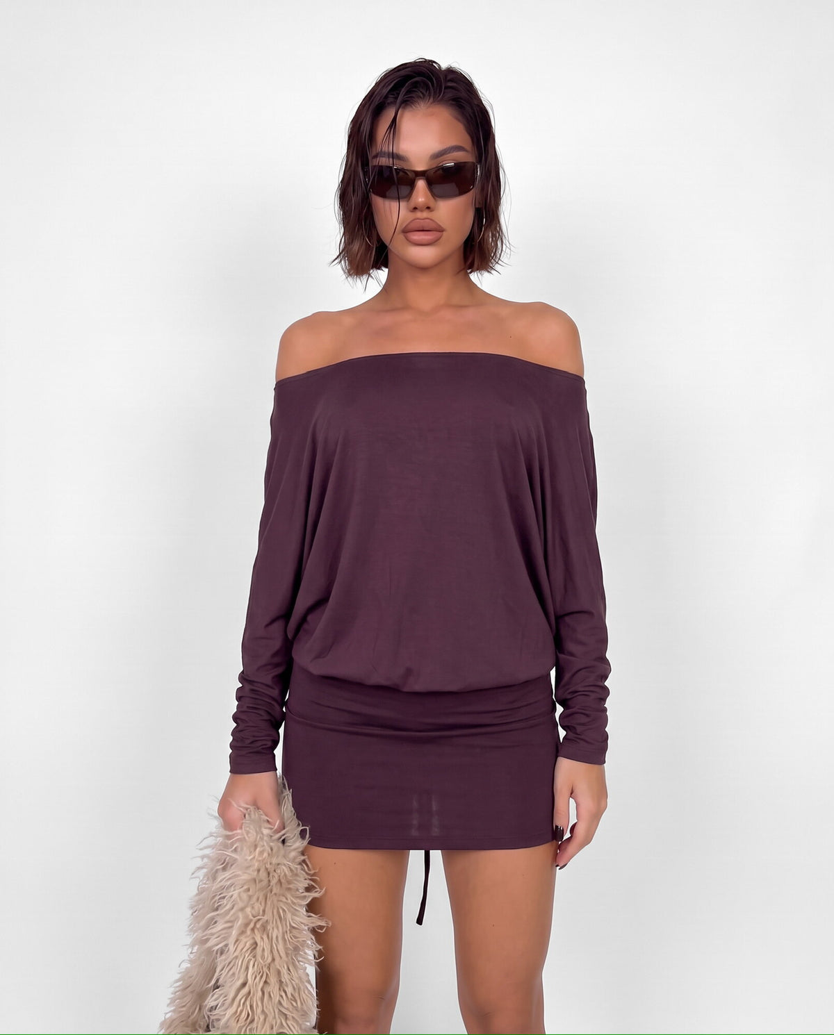 Abito Naked Back-Cherry Red