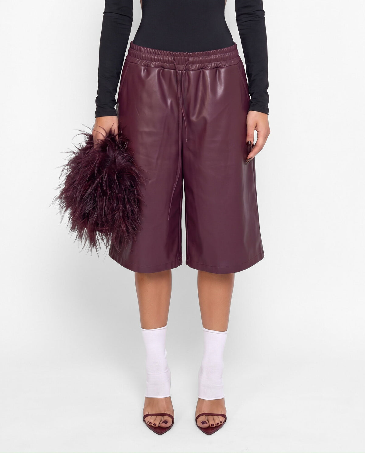Bermuda Leather Edge-Cherry Red