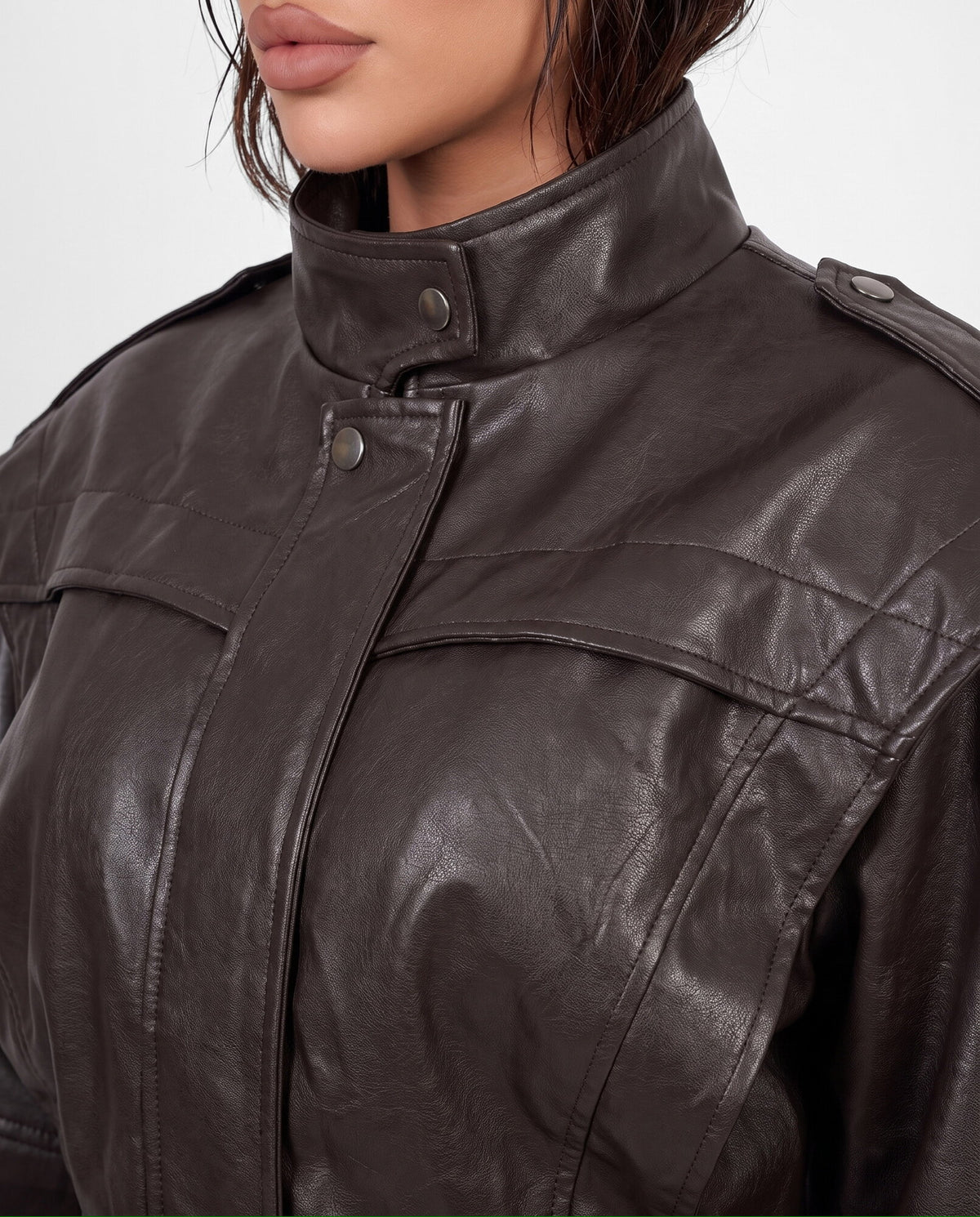 Giacca Leather Crush-Brown