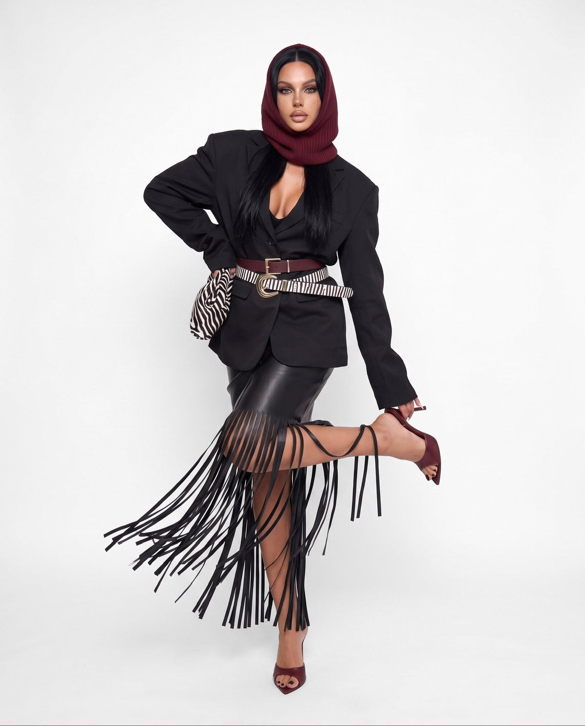 Gonna Fringe Edge-Black