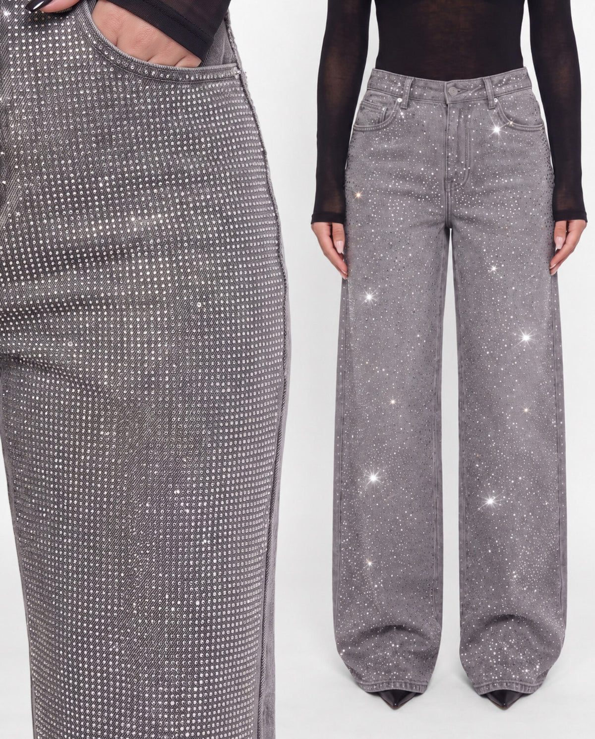 Jeans Crystal Rain-Grey