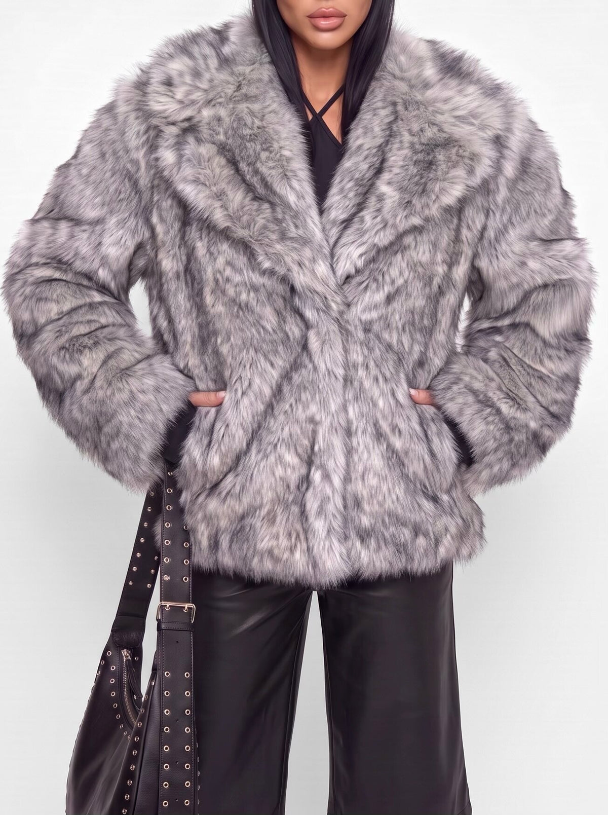 Pelliccia Pretty Please-Grey