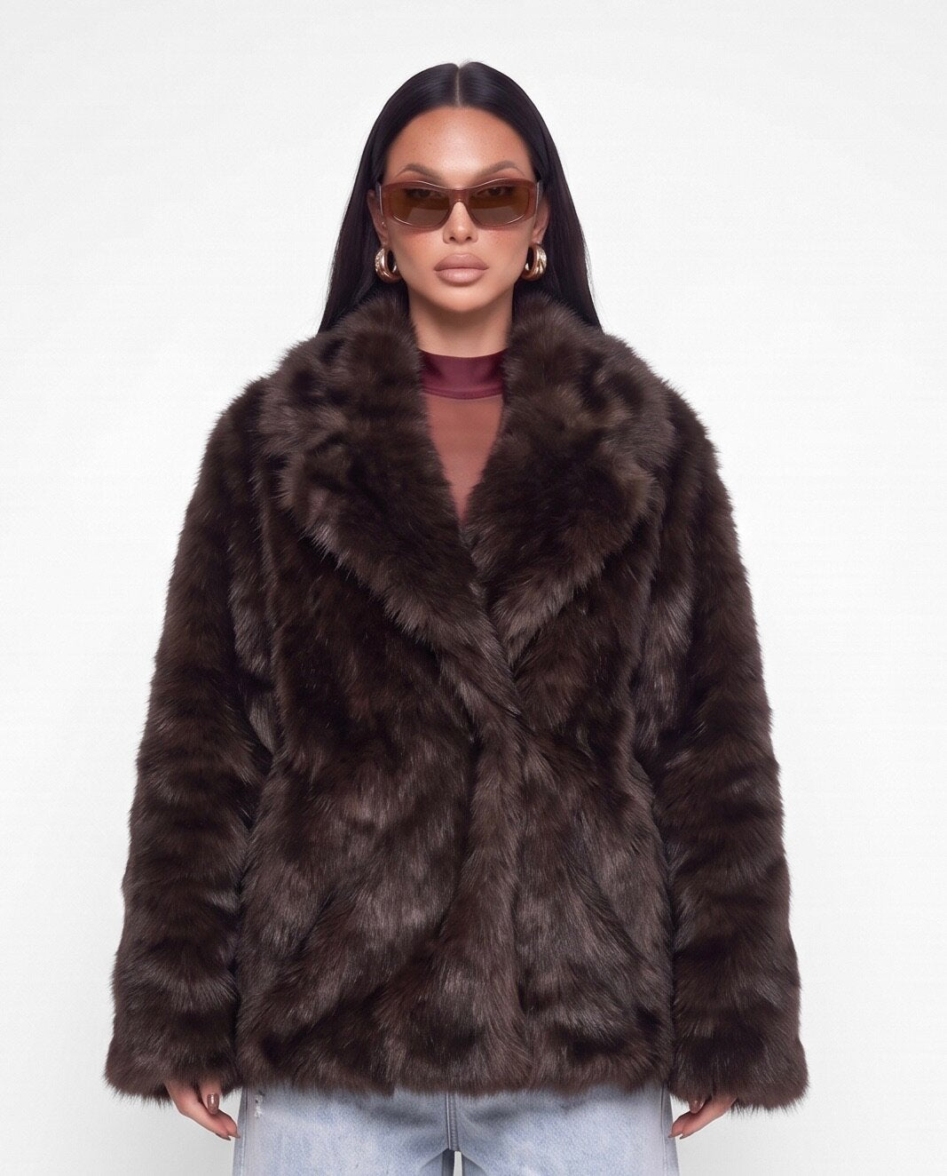 Pelliccia Pretty Please-Brown