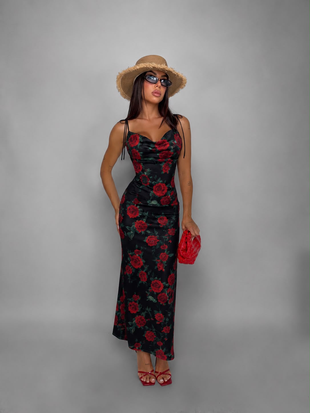 Abito Nahla Roses-Black