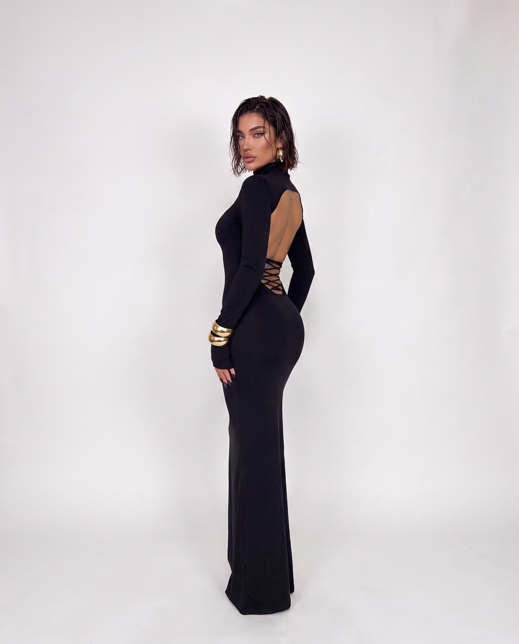 Abito Fitted Lace-Black