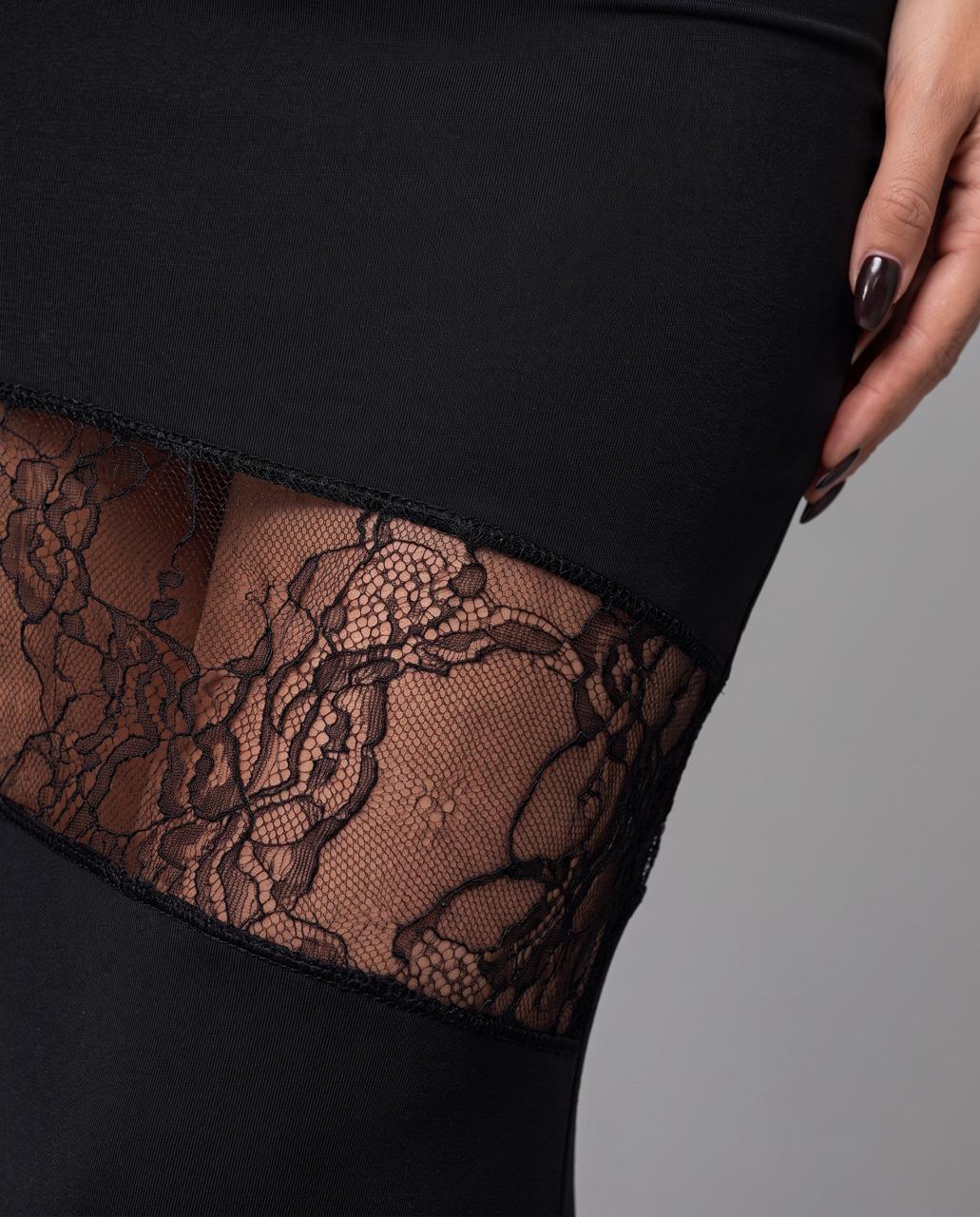 Vestido de encaje Veil-Negro